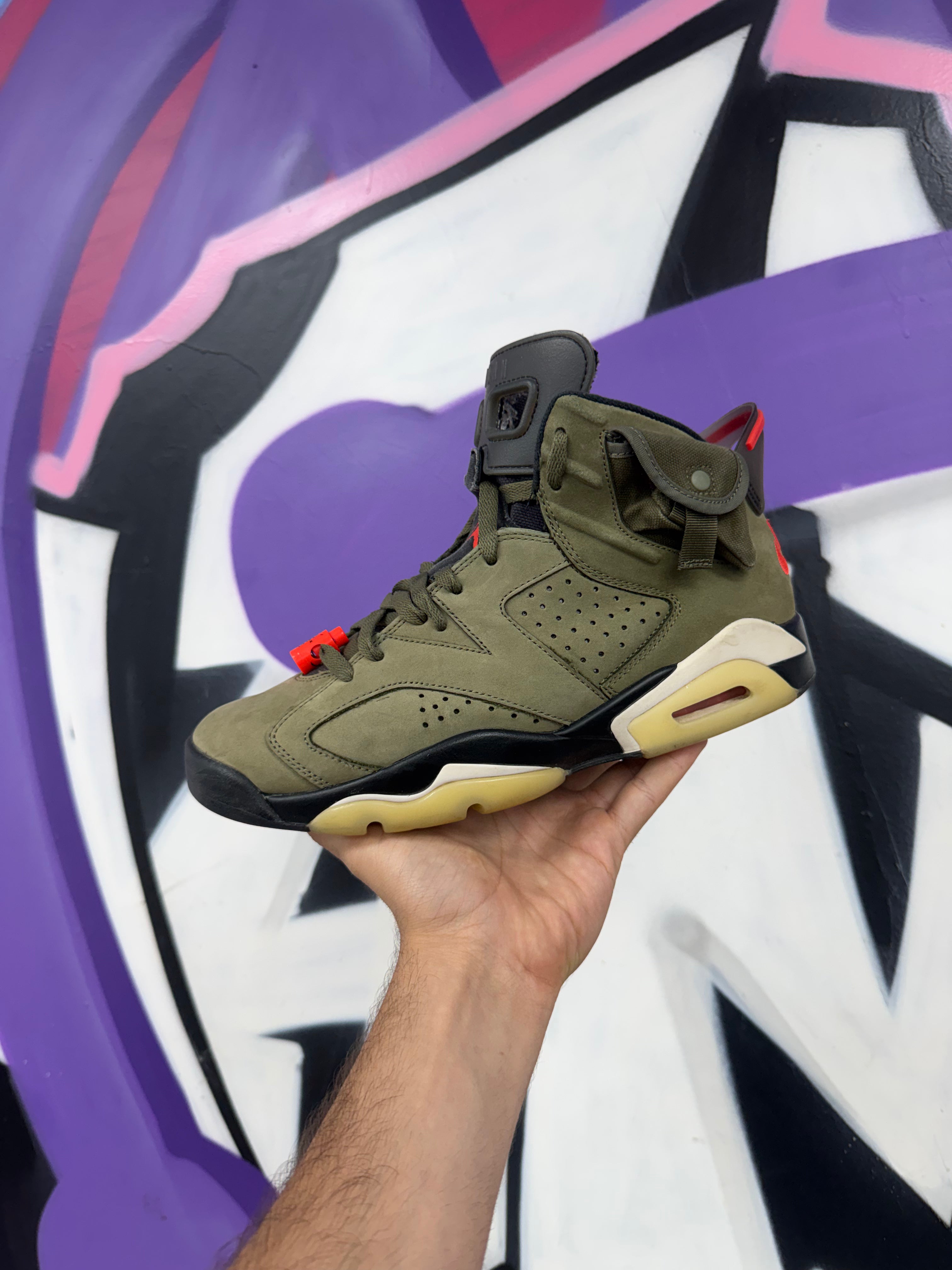 Jordan 6 Travis Scott Olive Sneakers