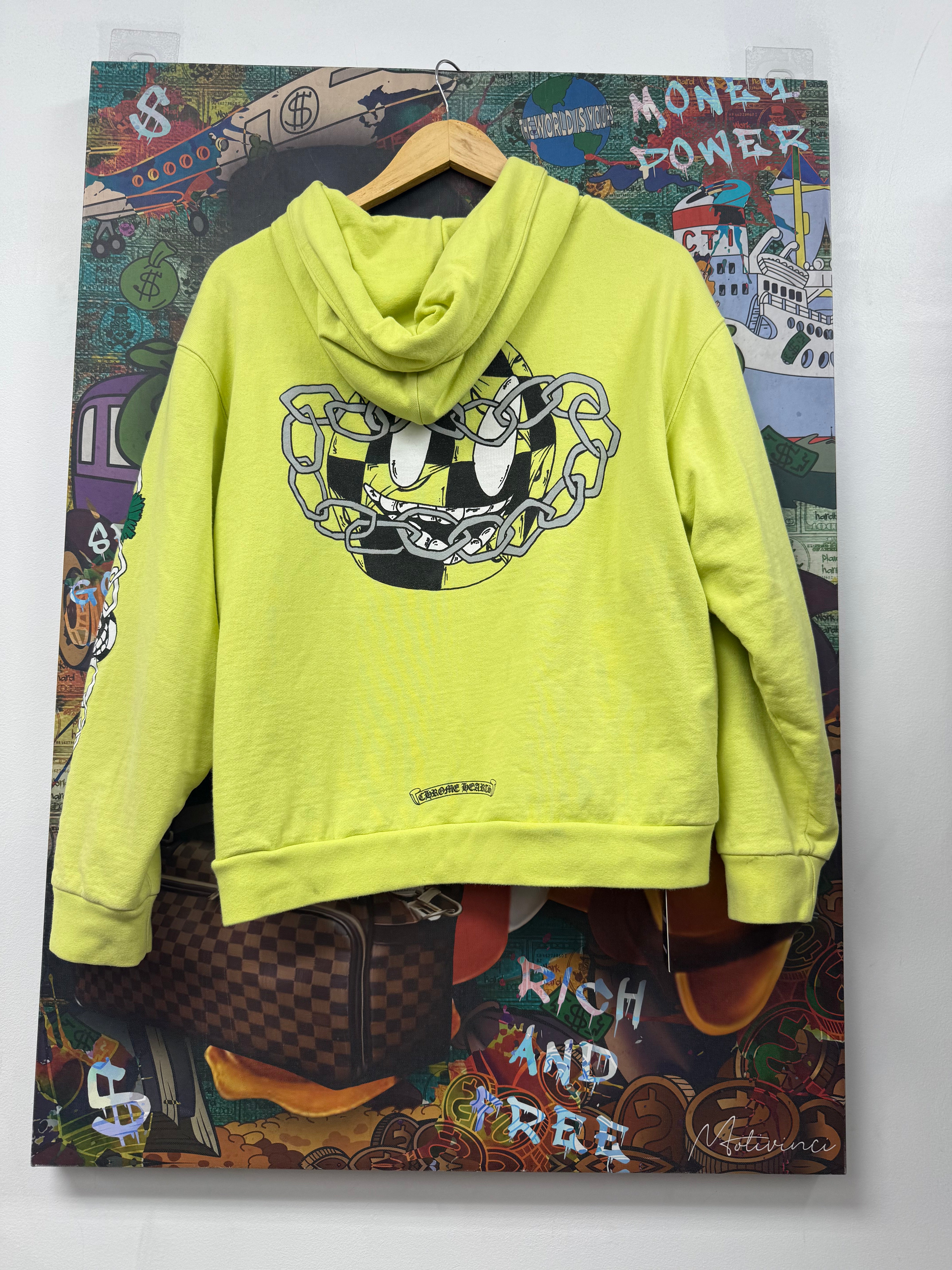 Chrome  Hearts Matty Boy Lime Link Thermal Zip Up
