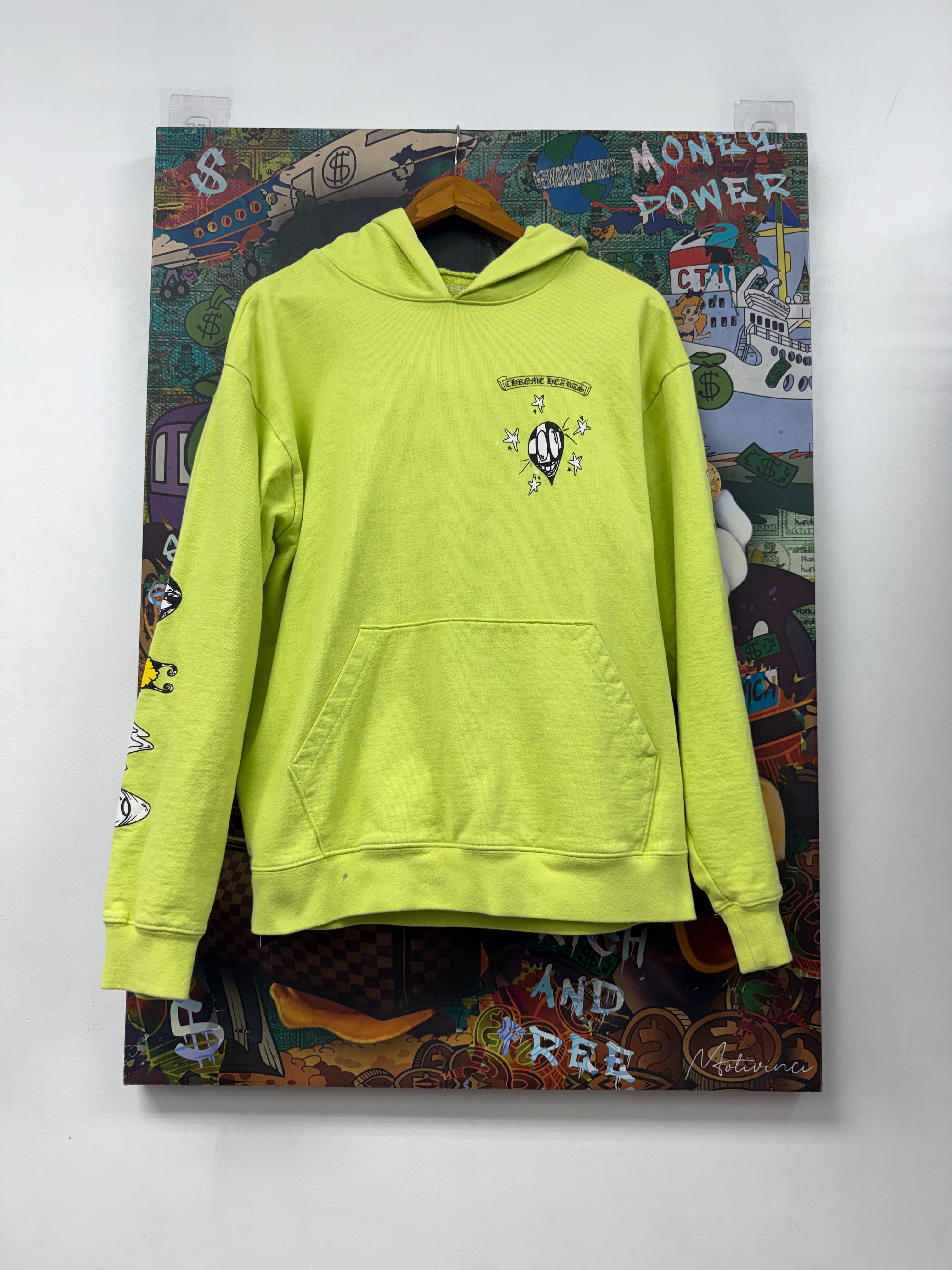 Chrome  Hearts Matty Boy Lime Link Hoodie