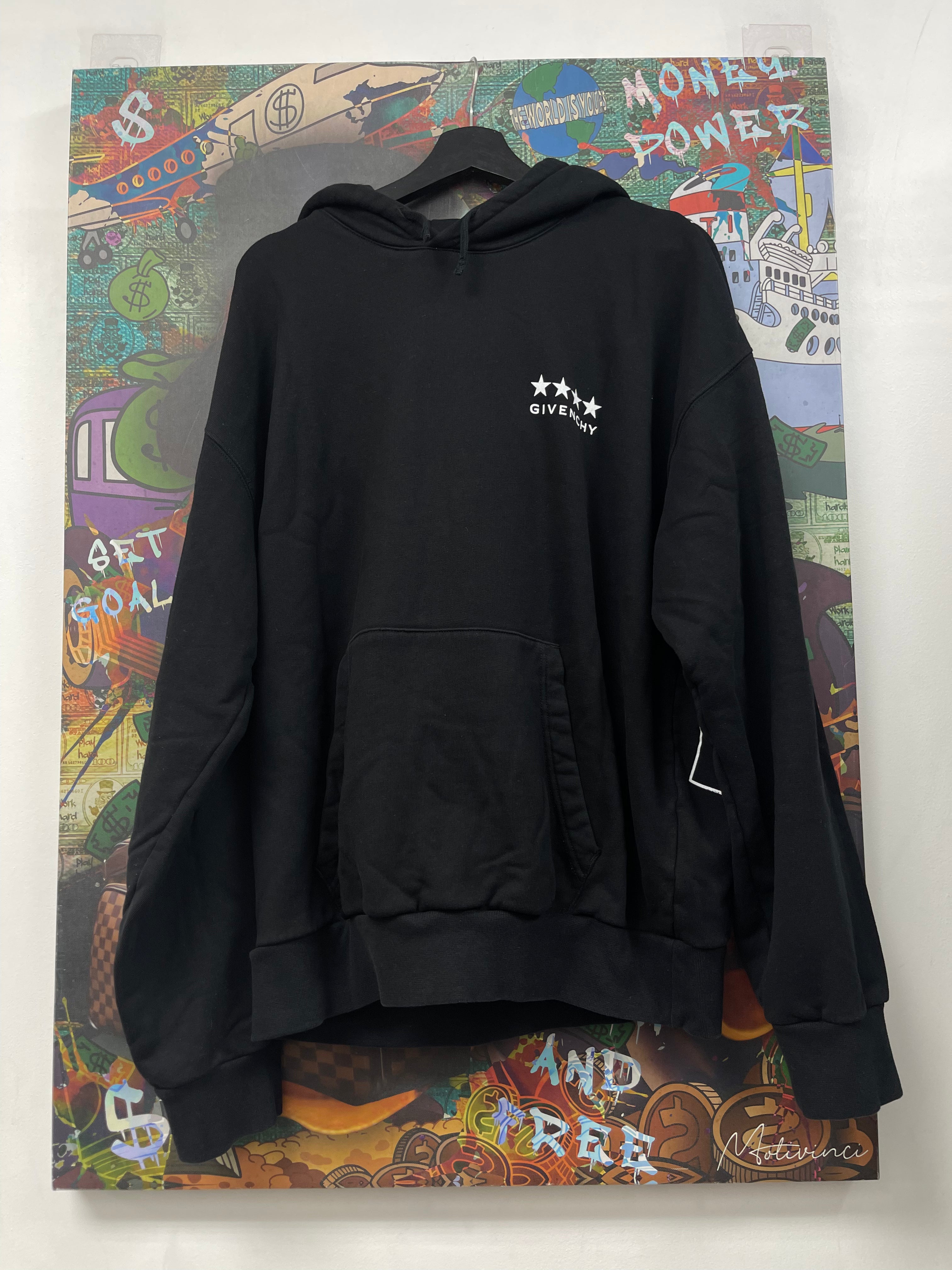 Givenchy Black 3 Star Hoodie