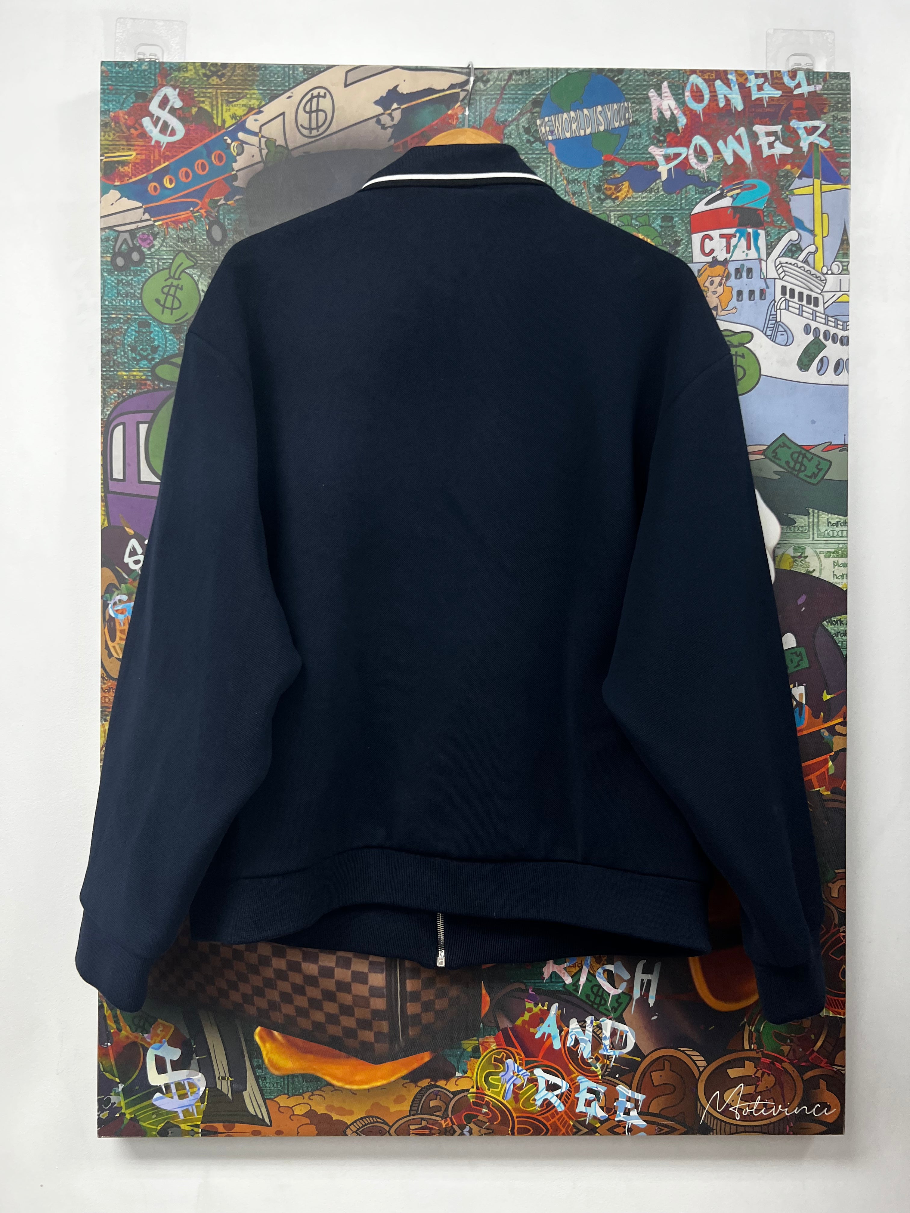 Miu Miu Navy White Logo (M) Track Jacket