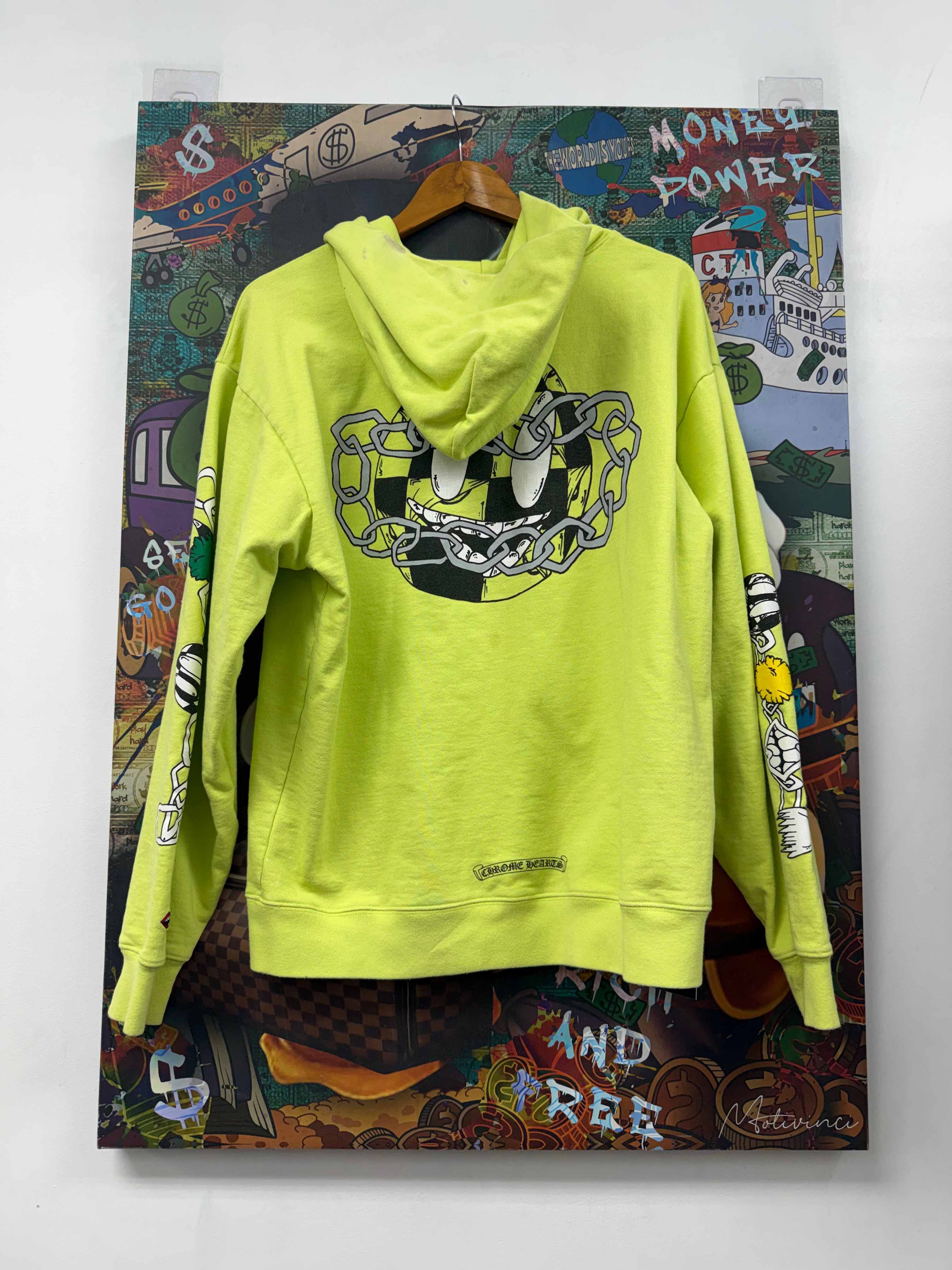 Chrome  Hearts Matty Boy Lime Link Hoodie
