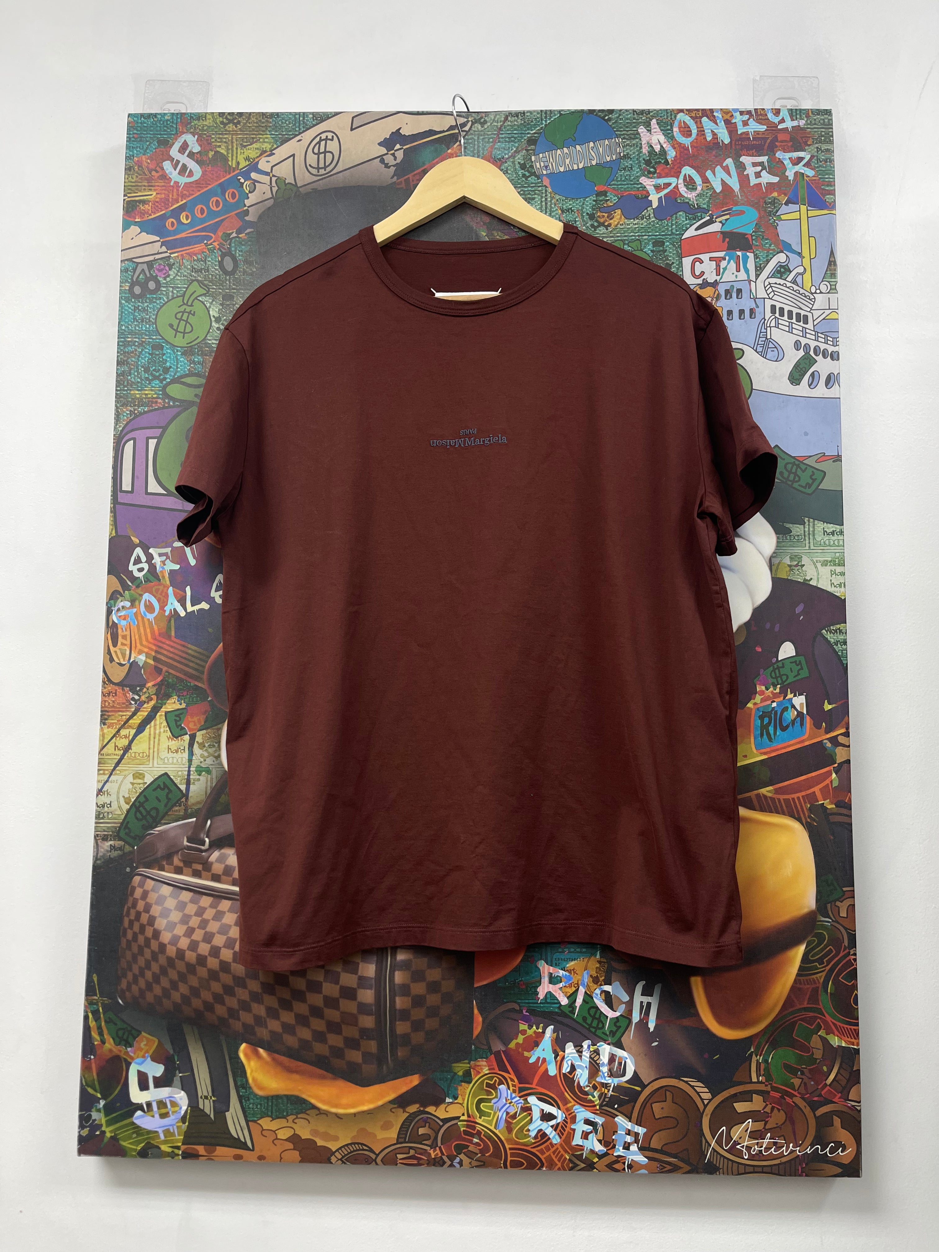Maison Margiela Brown Reversed Logo Tee
