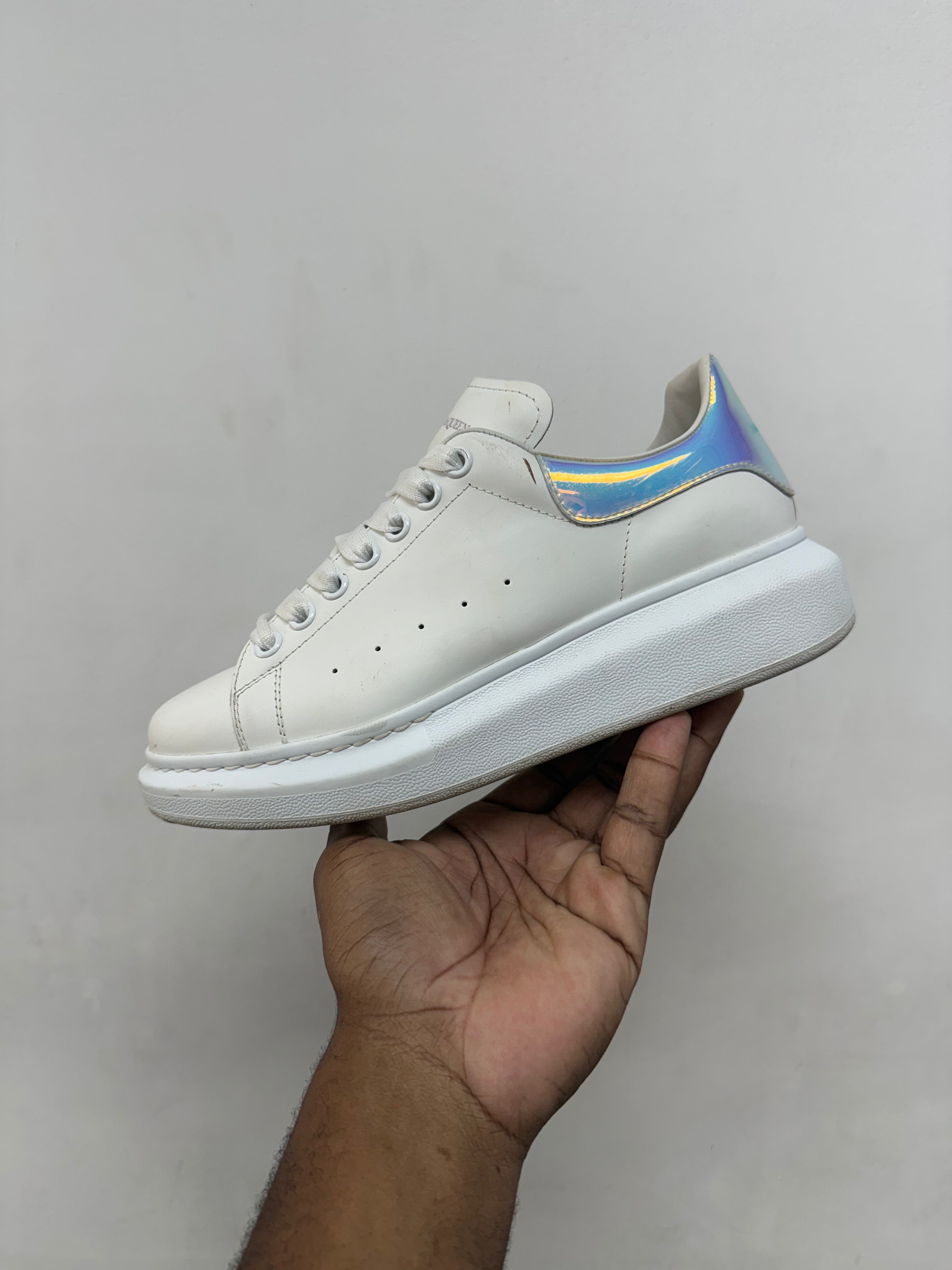 Alexander Mcqueen White Monochrome Oversized Sneakers