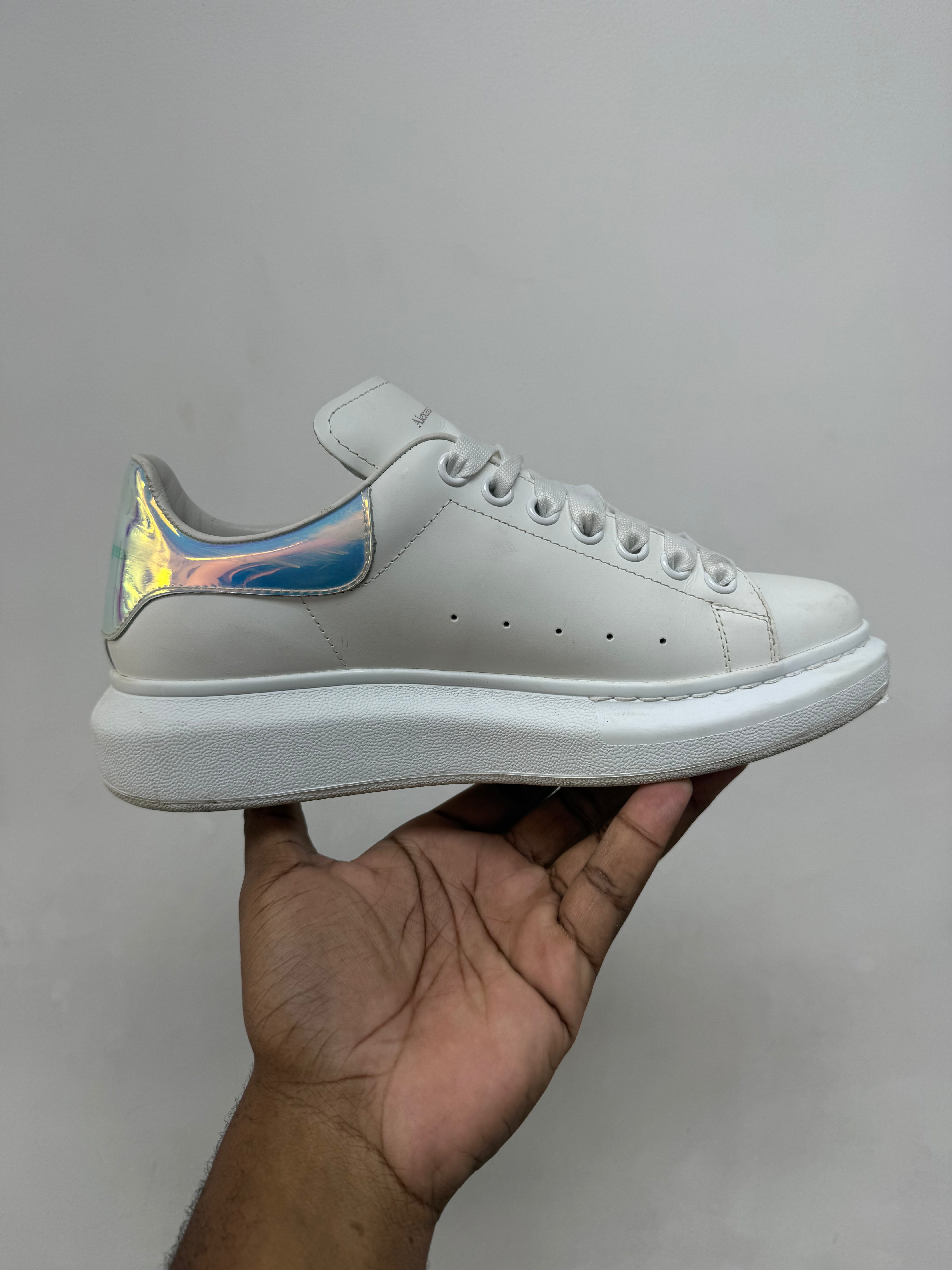 Alexander Mcqueen White Monochrome Oversized Sneakers