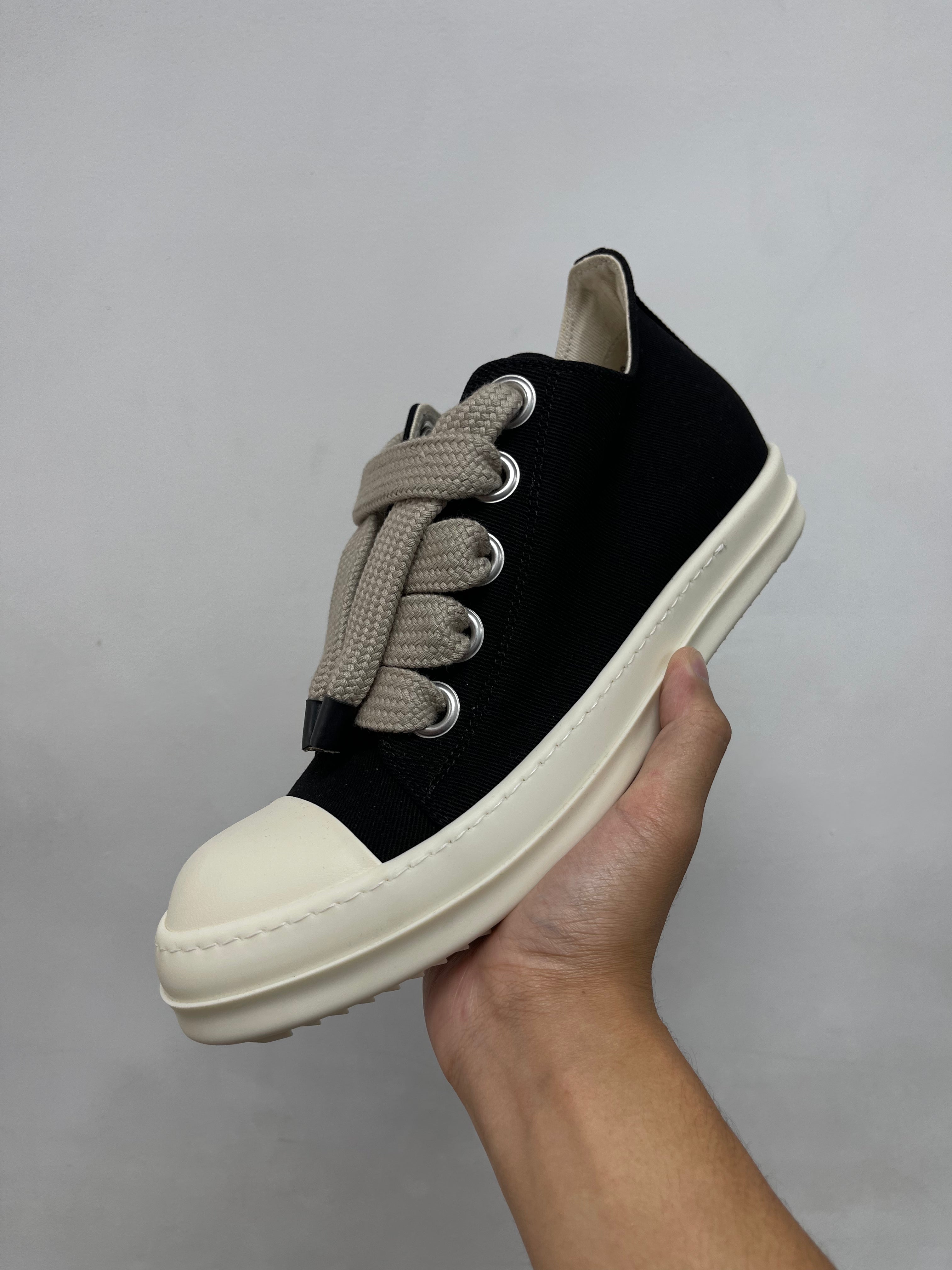 Rick Owens Black Jumbo Lace DRKSHDW Sneakers