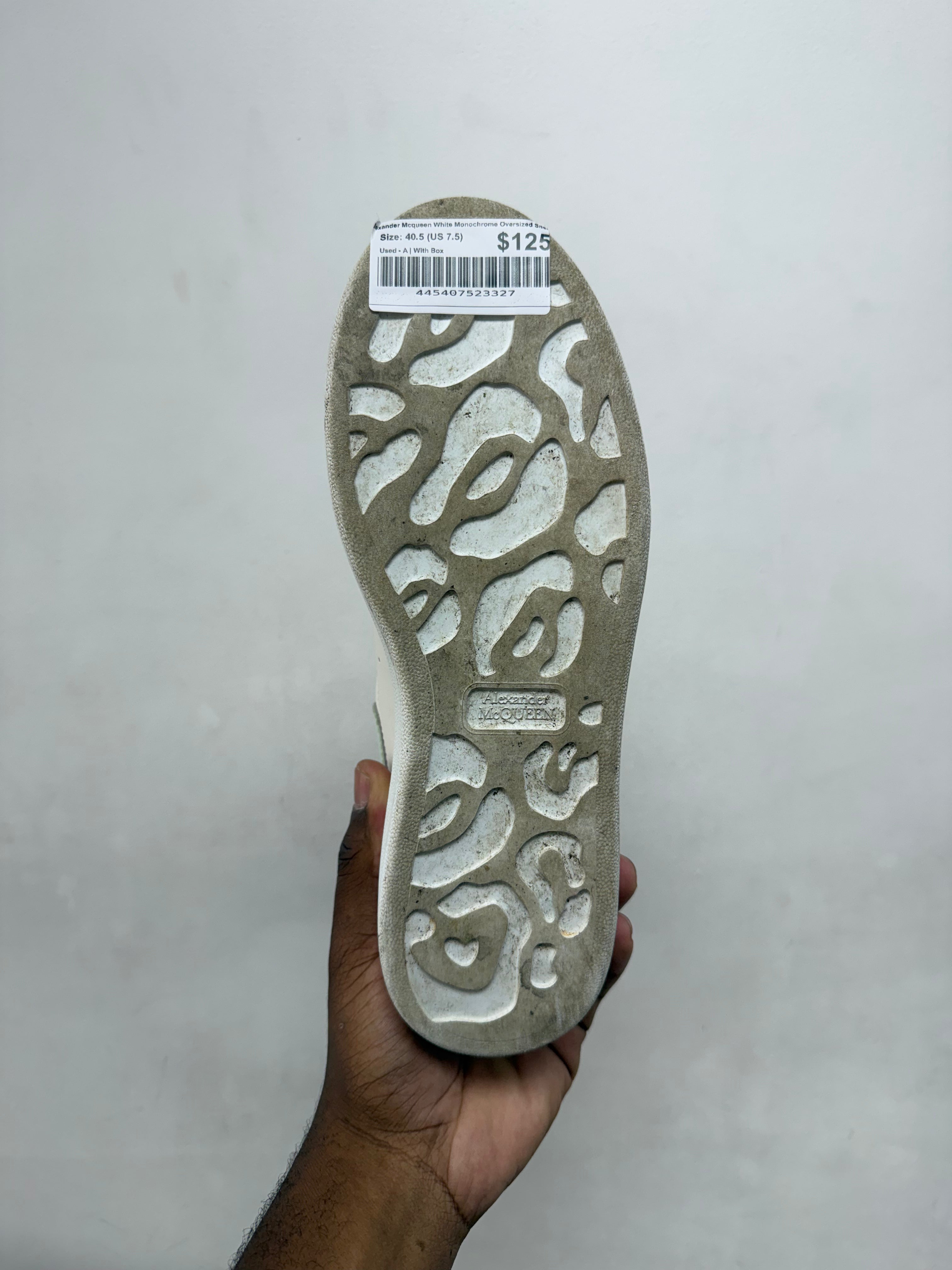 Alexander Mcqueen White Monochrome Oversized Sneakers