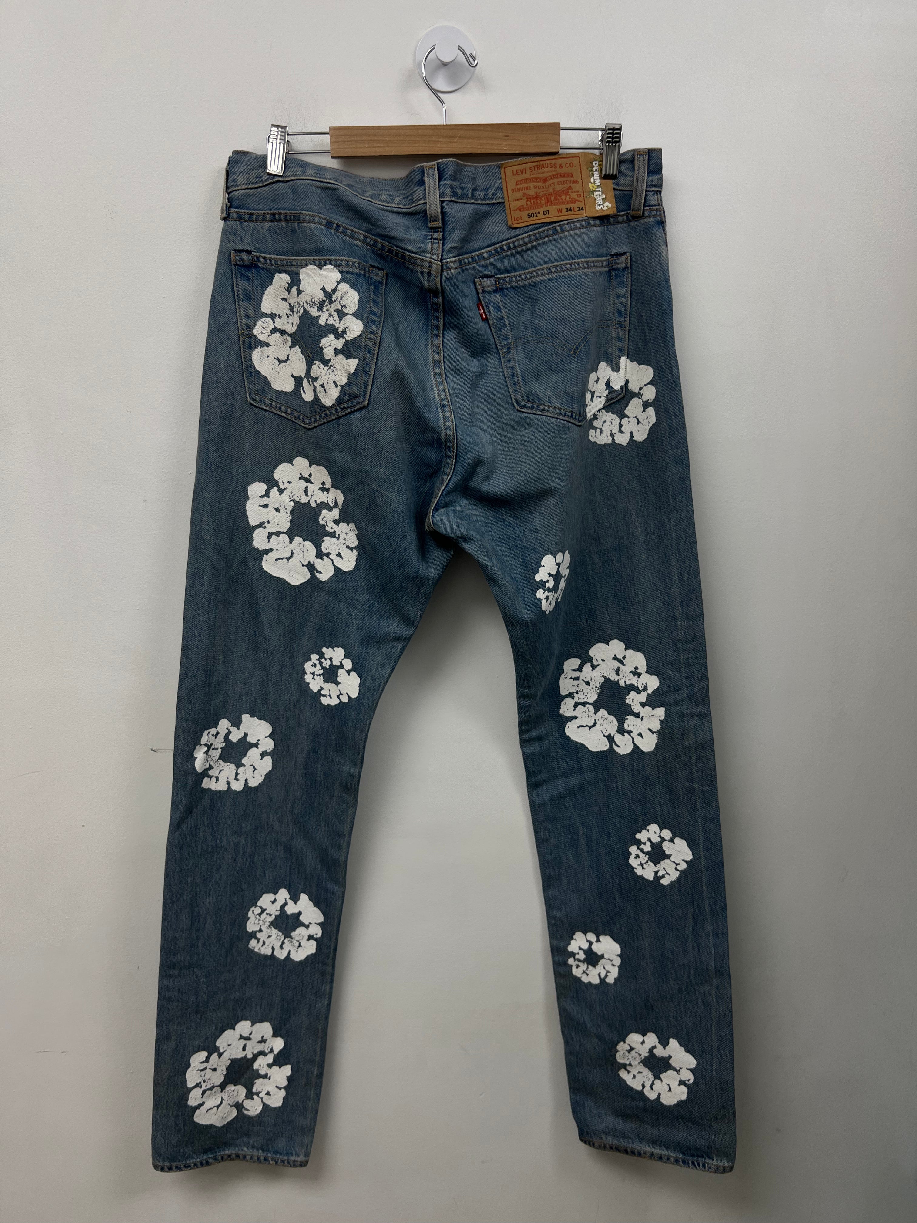 Denim Tears Light Wash Cotton Wreath Jeans