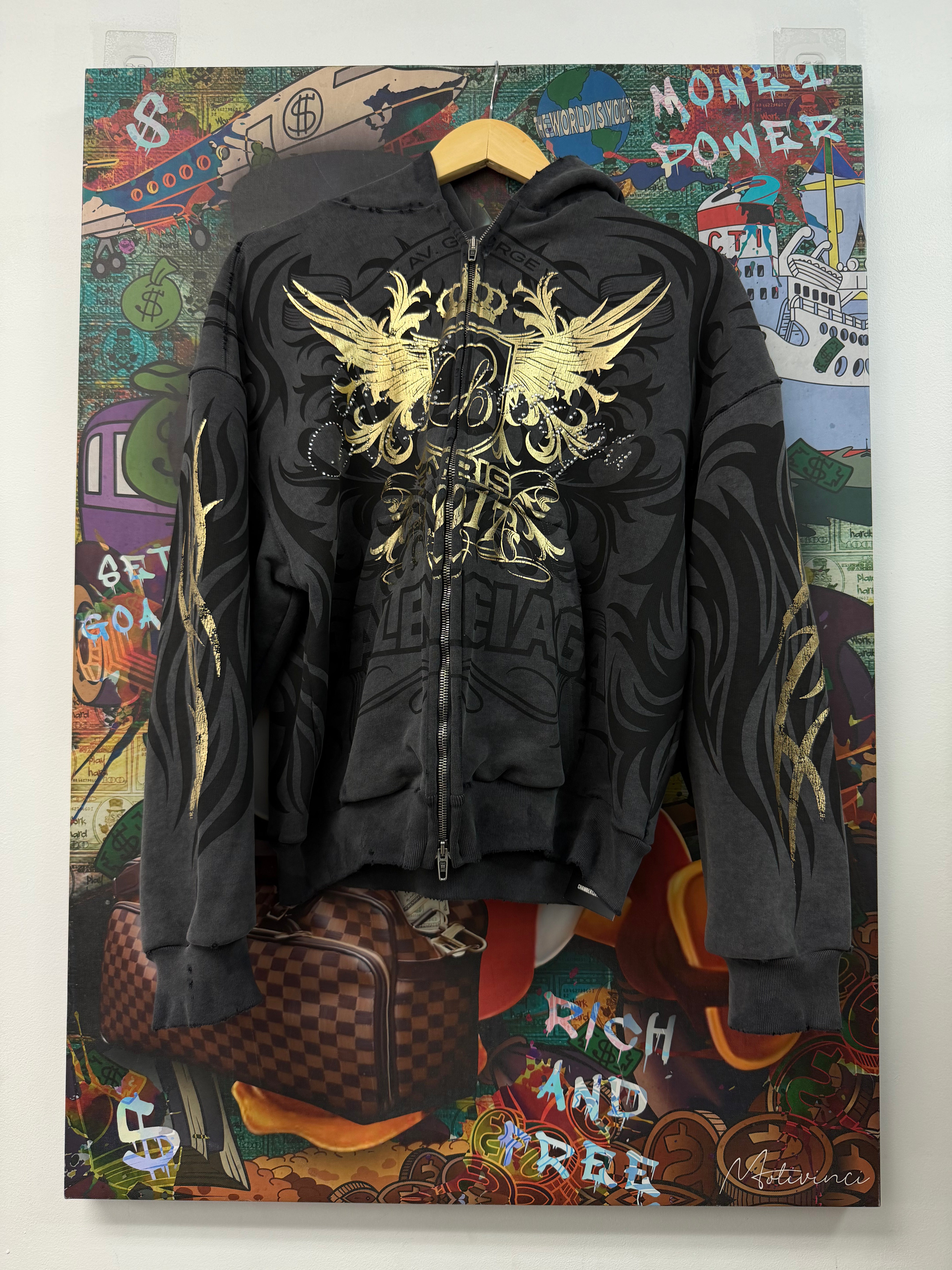 Balenciaga Tacky Gold Zip Up