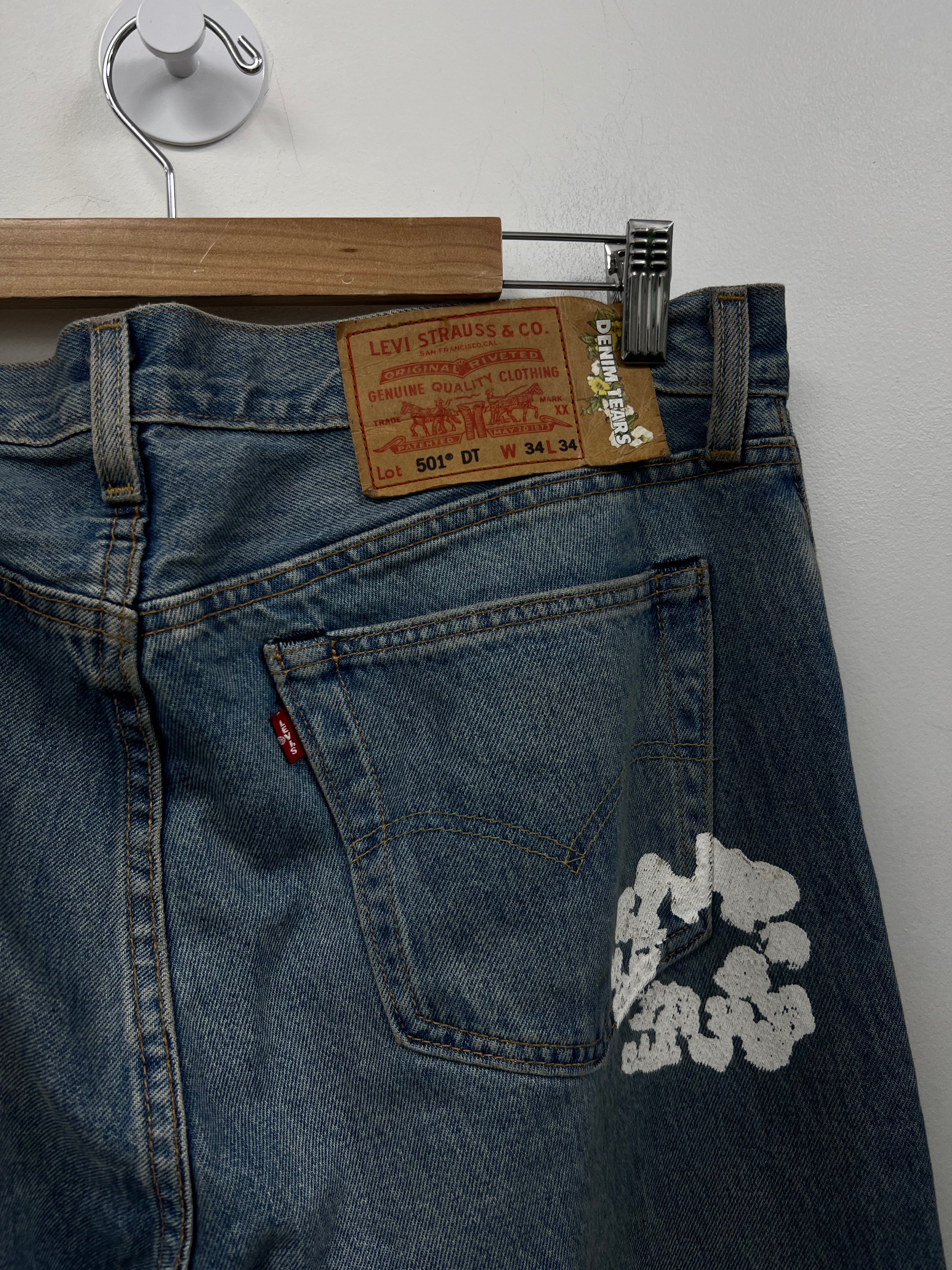 Denim Tears Light Wash Cotton Wreath Jeans