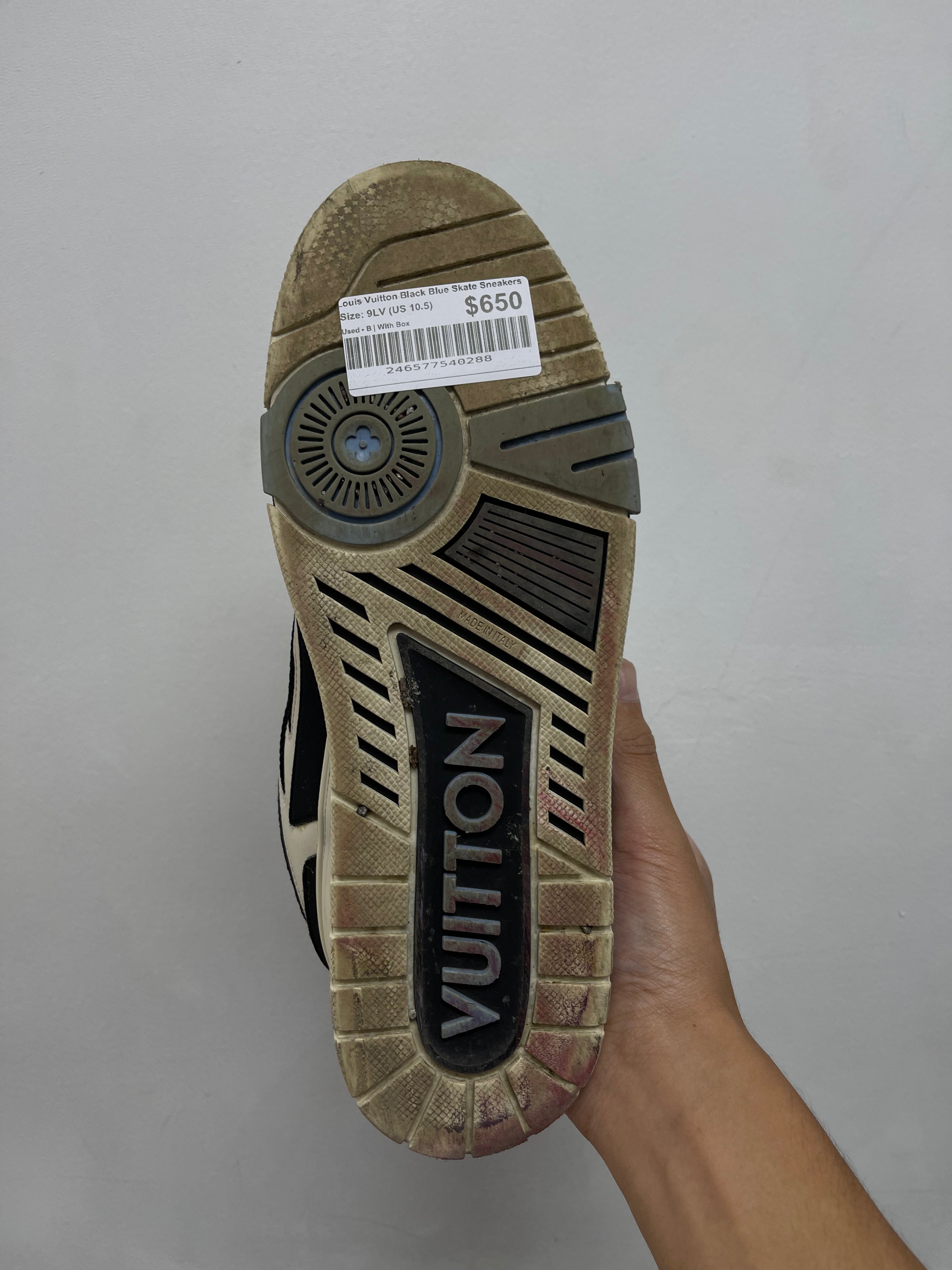 Louis Vuitton Black Blue Skate Sneakers