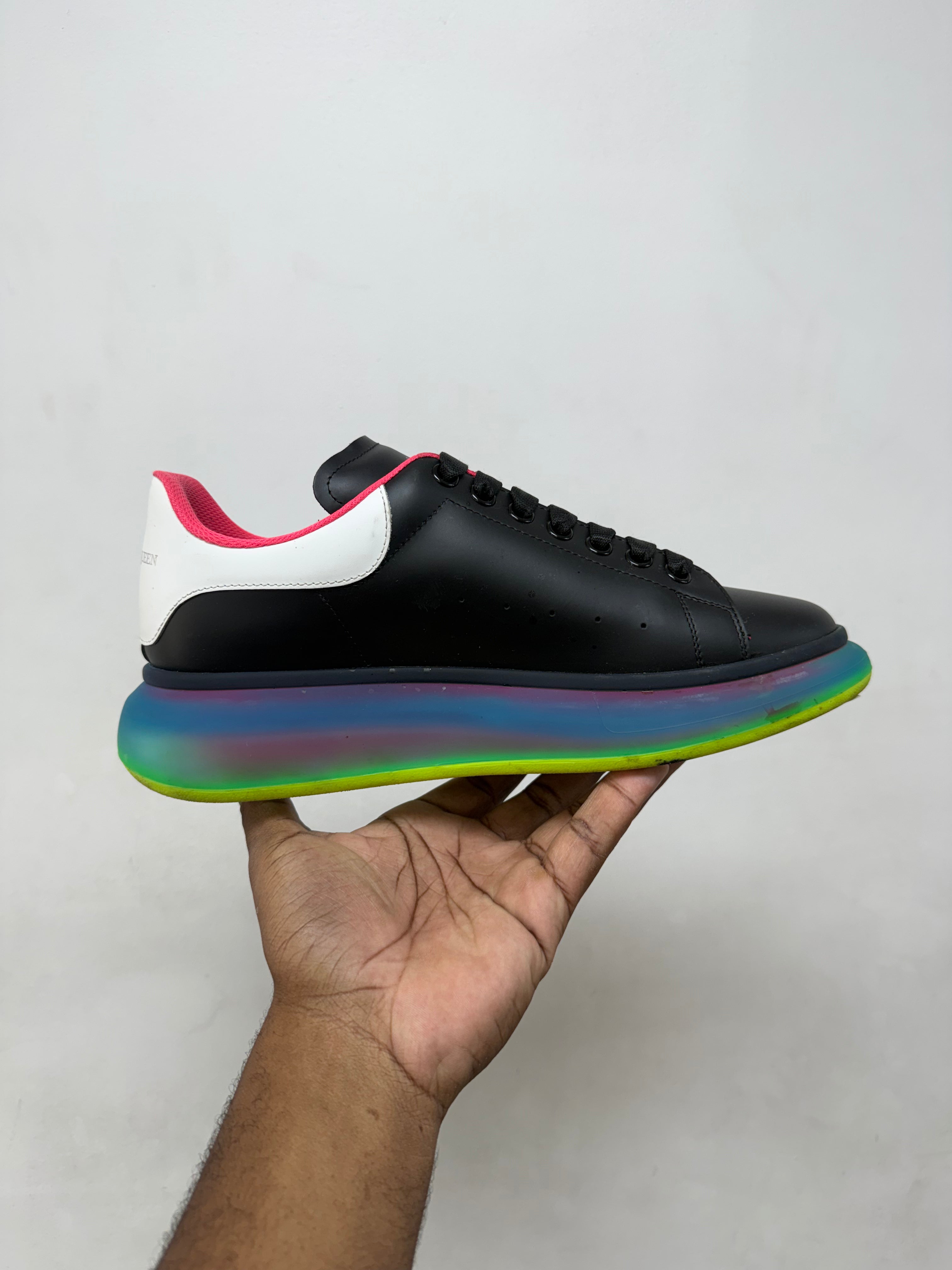 Alexander Mcqueen Black Multi Color Oversized Sneakers