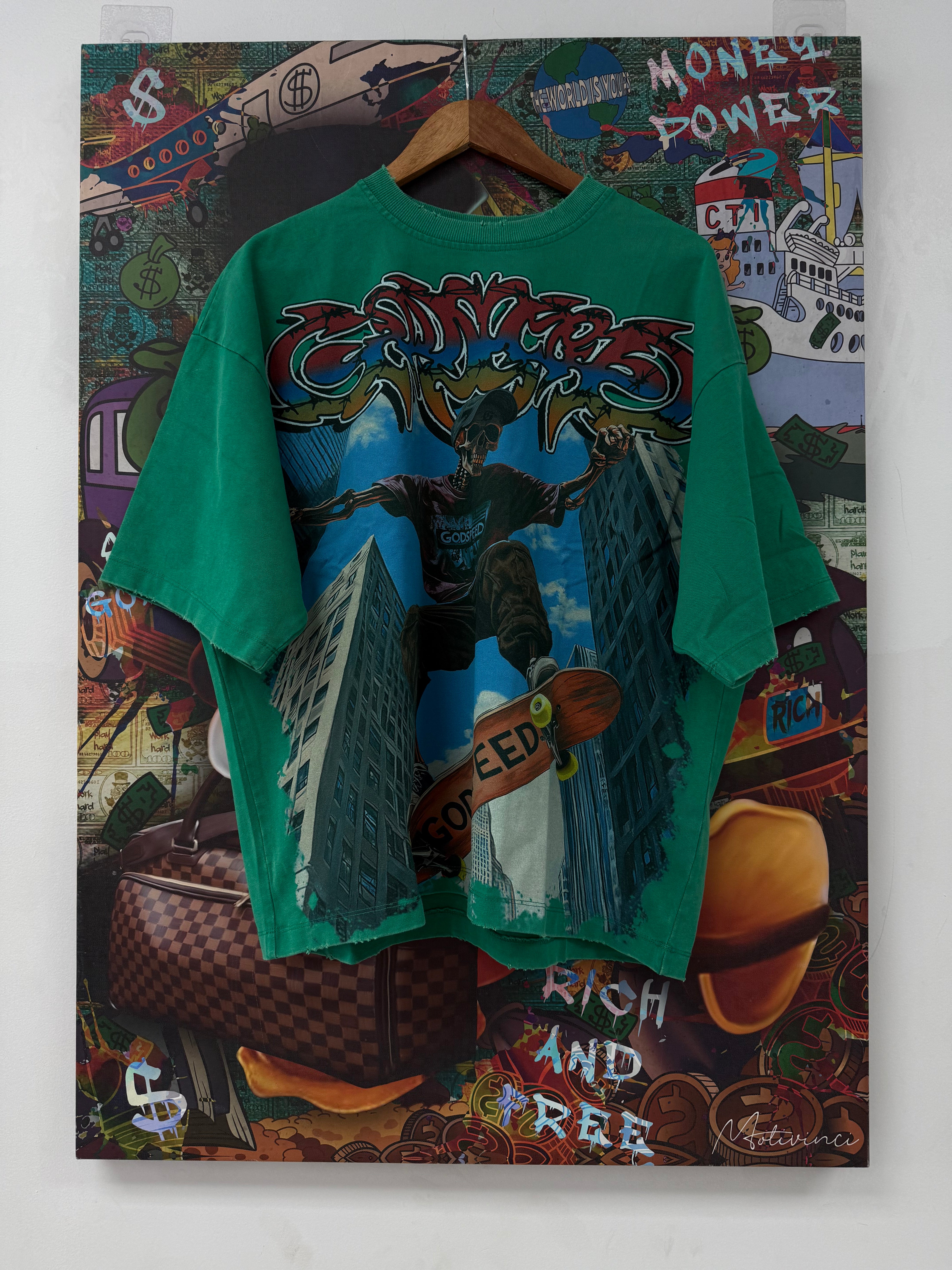 Godspeed Ollie Skate Tee Green NEW (S M L XL)