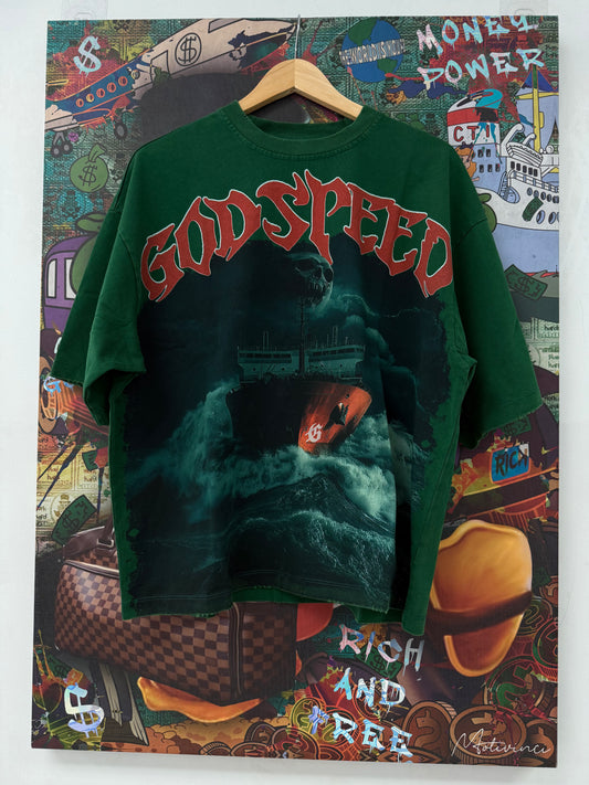 Godspeed Sea Sick Tee Green NEW (S M L XL)