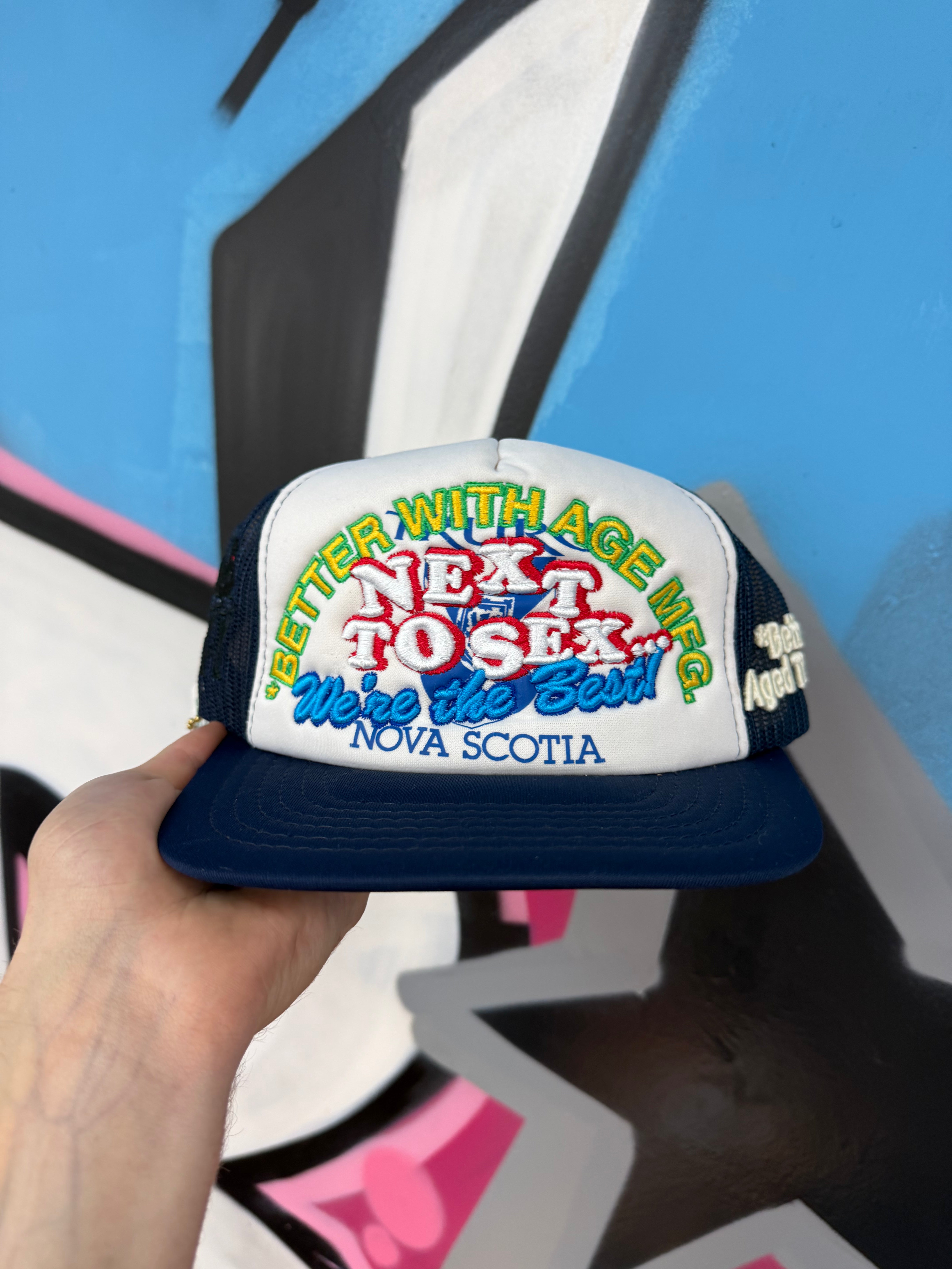 Better With Age 'Next to Sex' Navy & White Hat