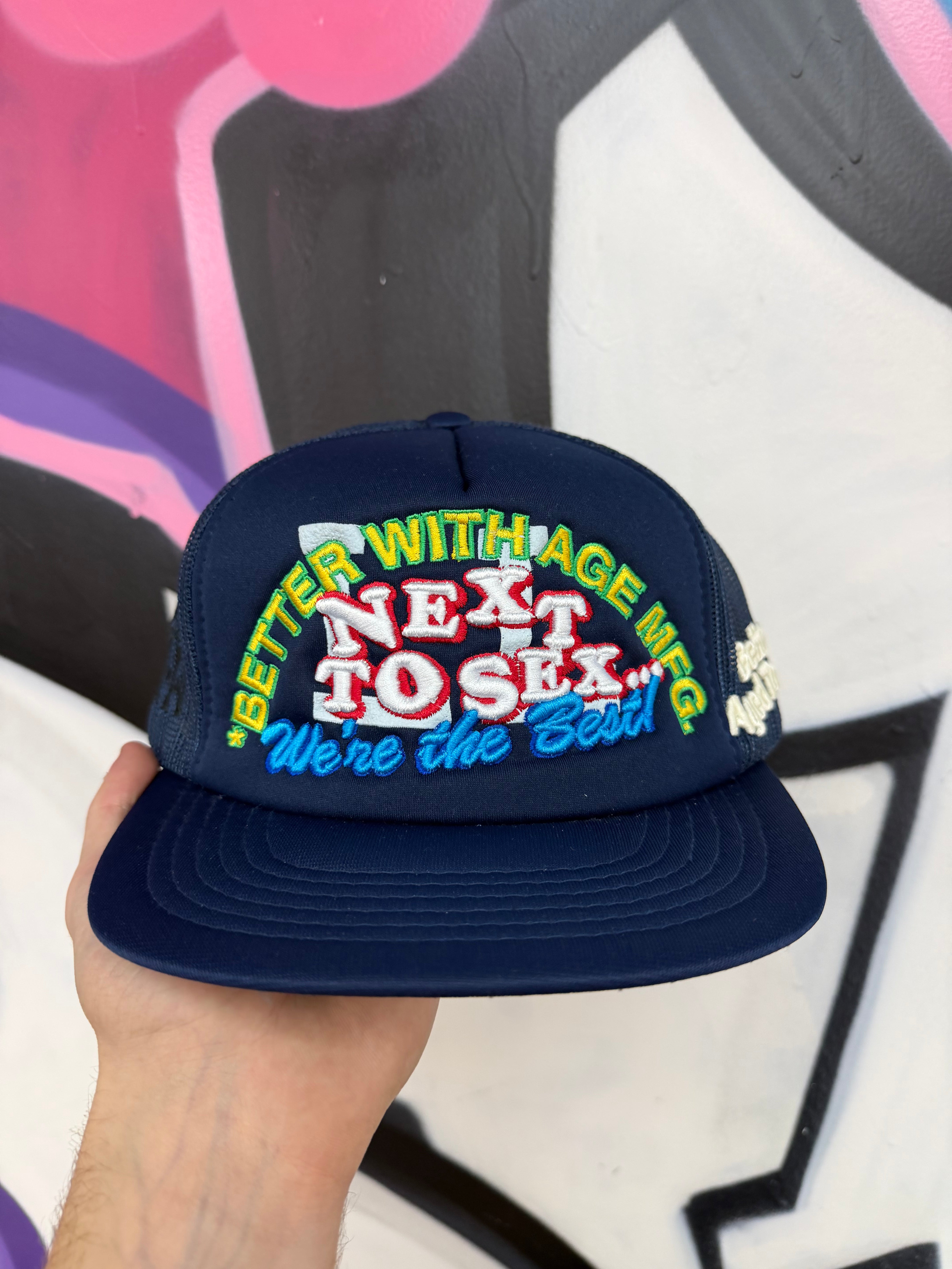 Better With Age 'Next to Sex' Navy Hat