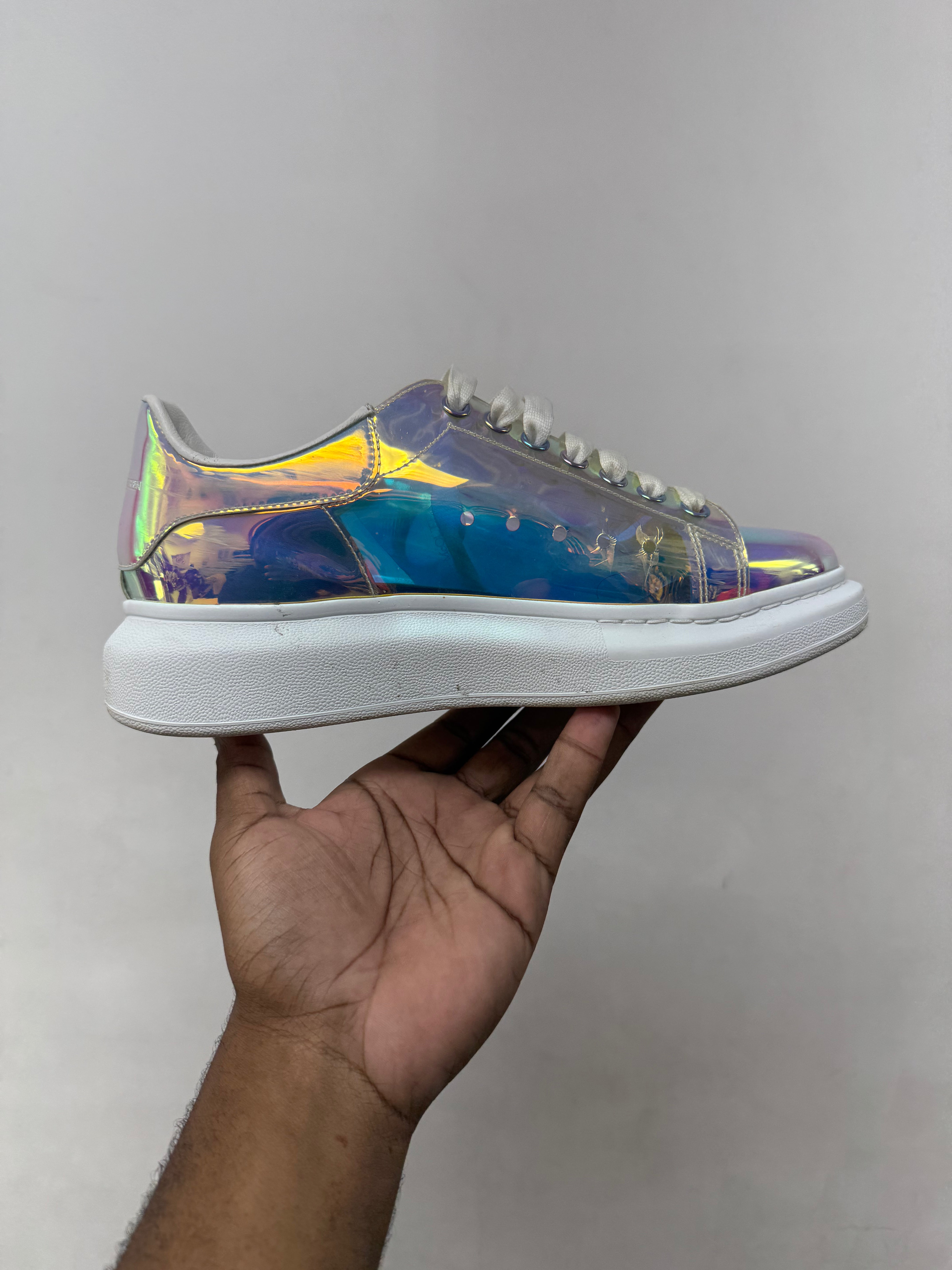 Alexander Mcqueen White Monochrome Oversized Sneakers