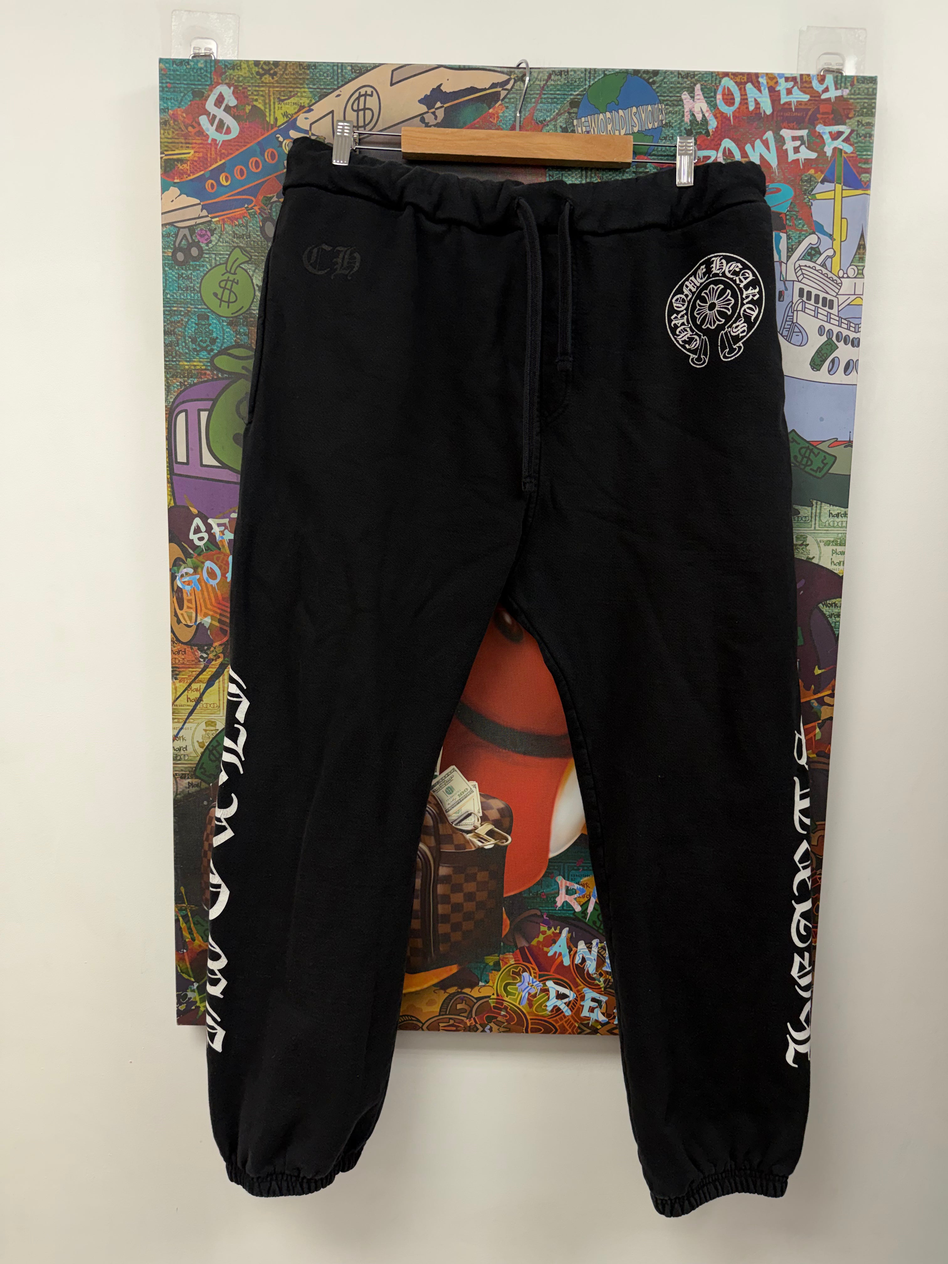Chrome Hearts Black Horseshoe Thick Pocket Sweats