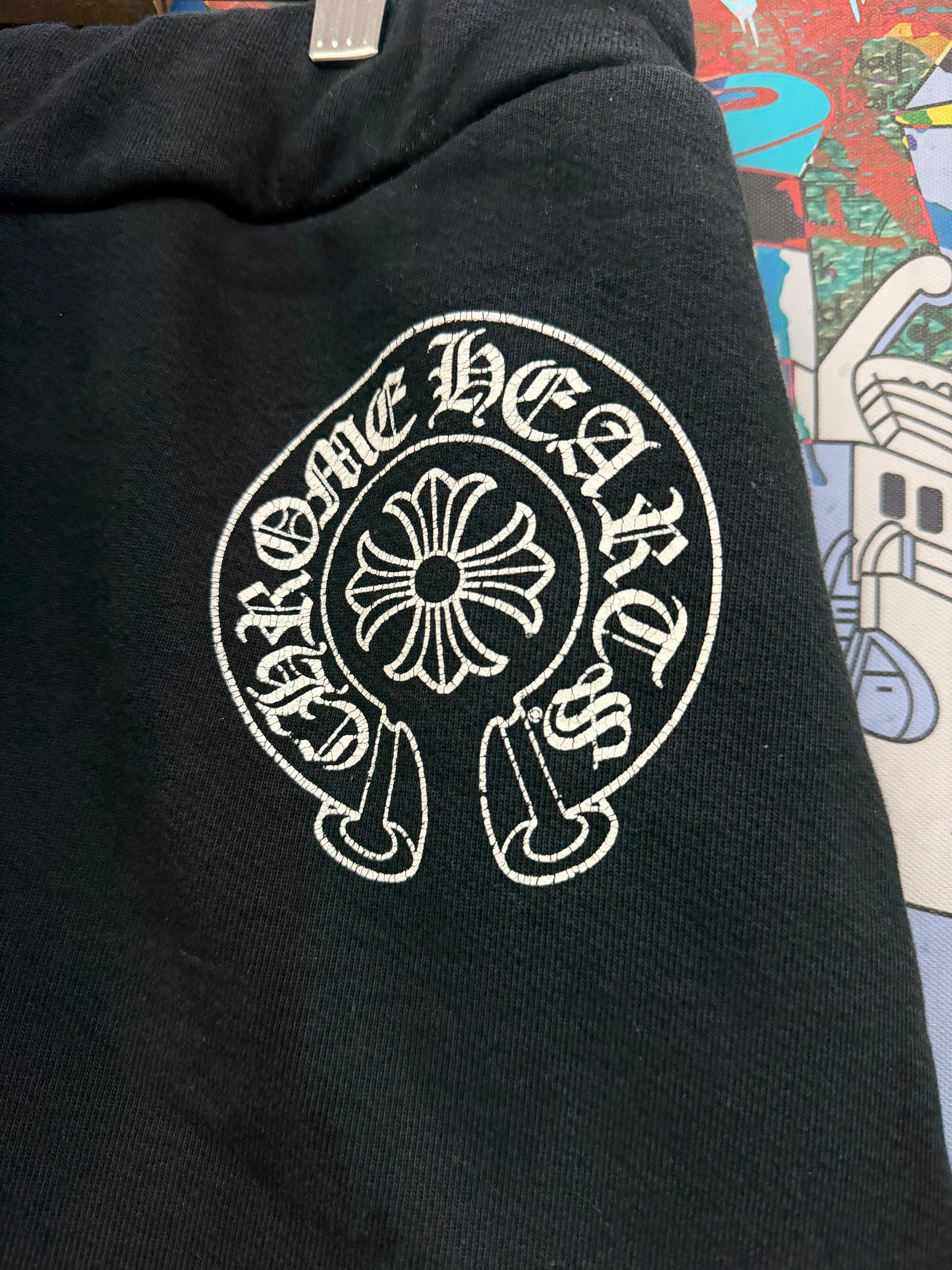 Chrome Hearts Black Horseshoe Thick Pocket Sweats