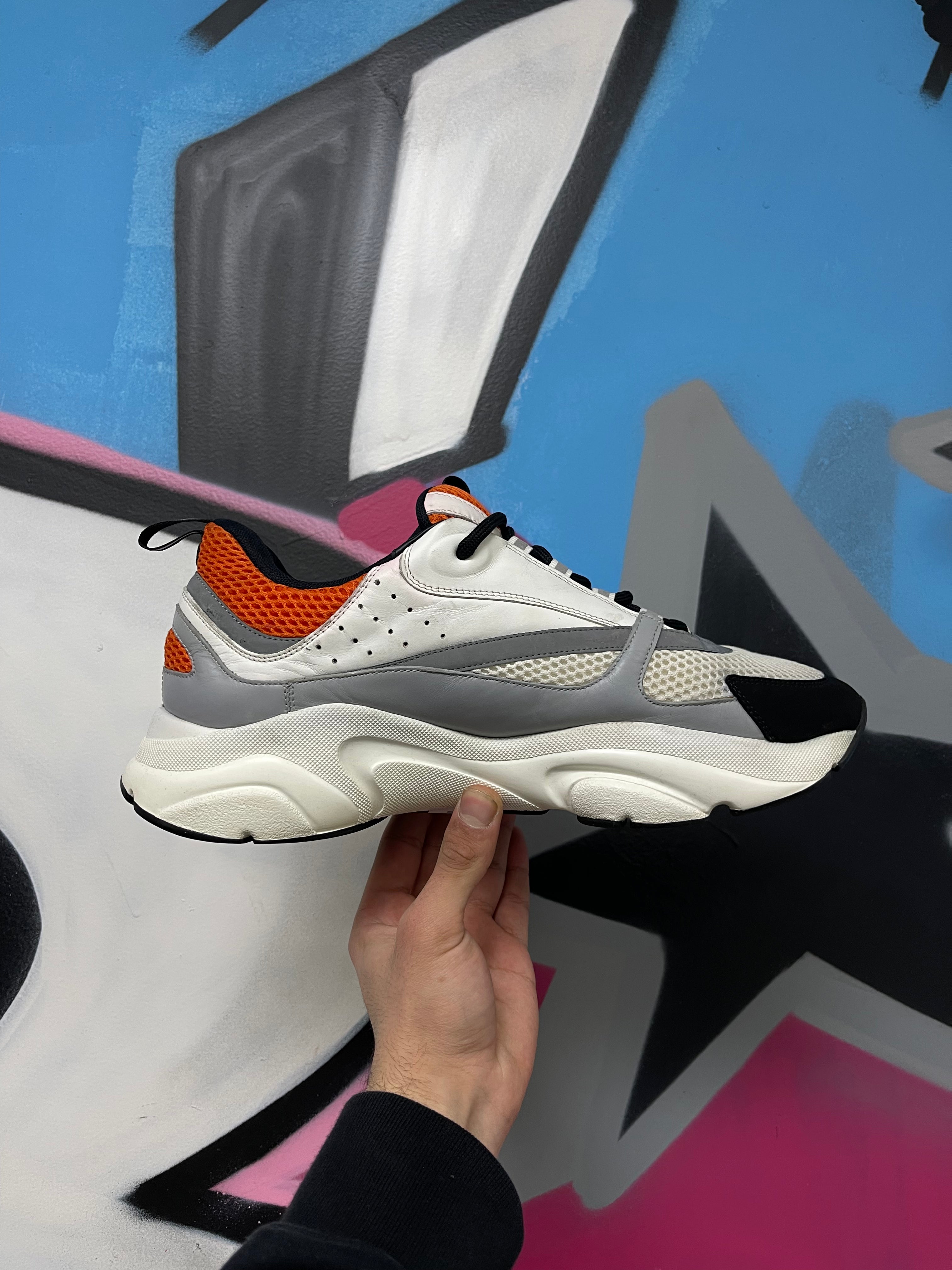 Dior White Orange B22 Sneakers