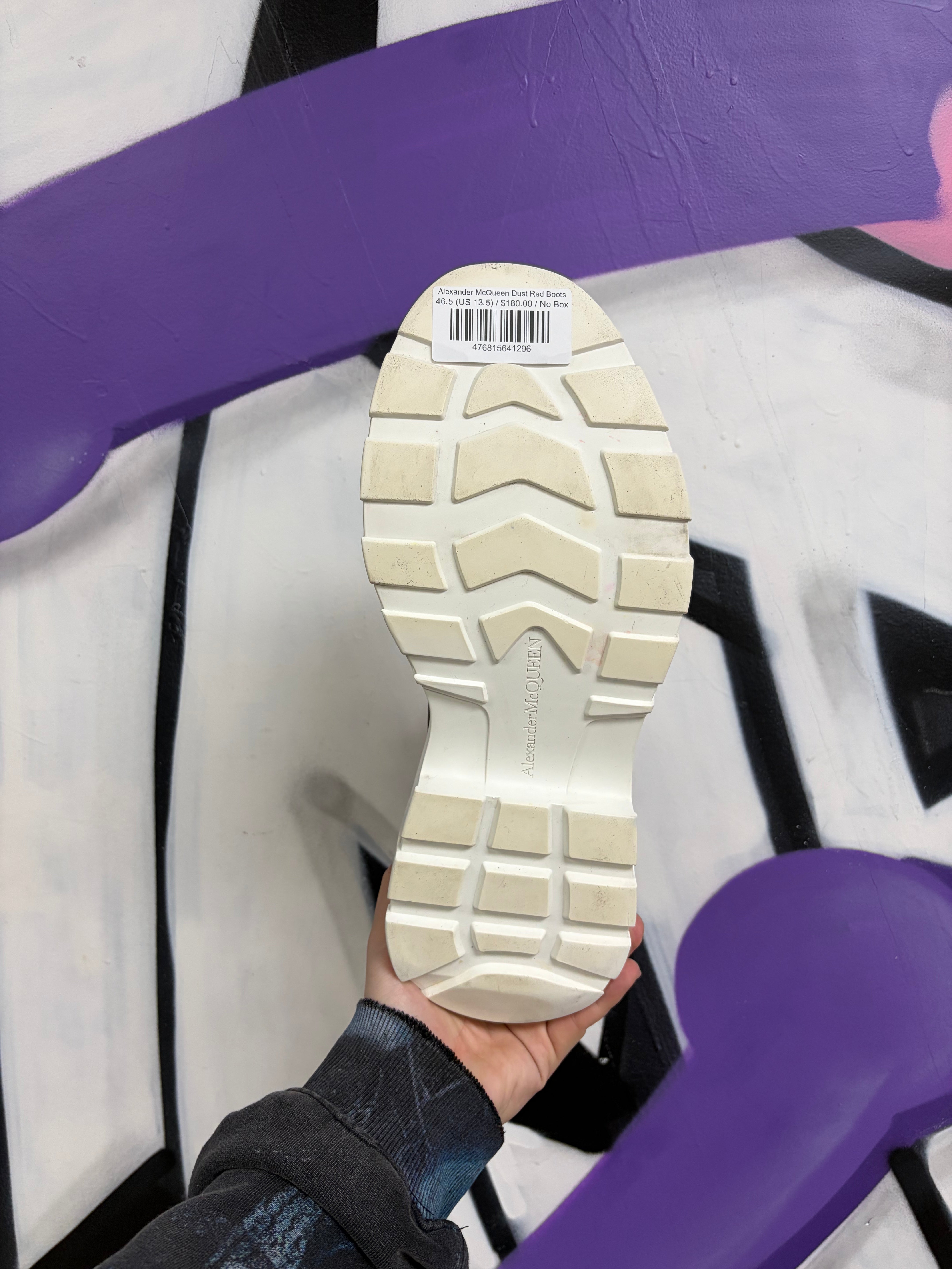 Alexander McQueen Dust Red Boots