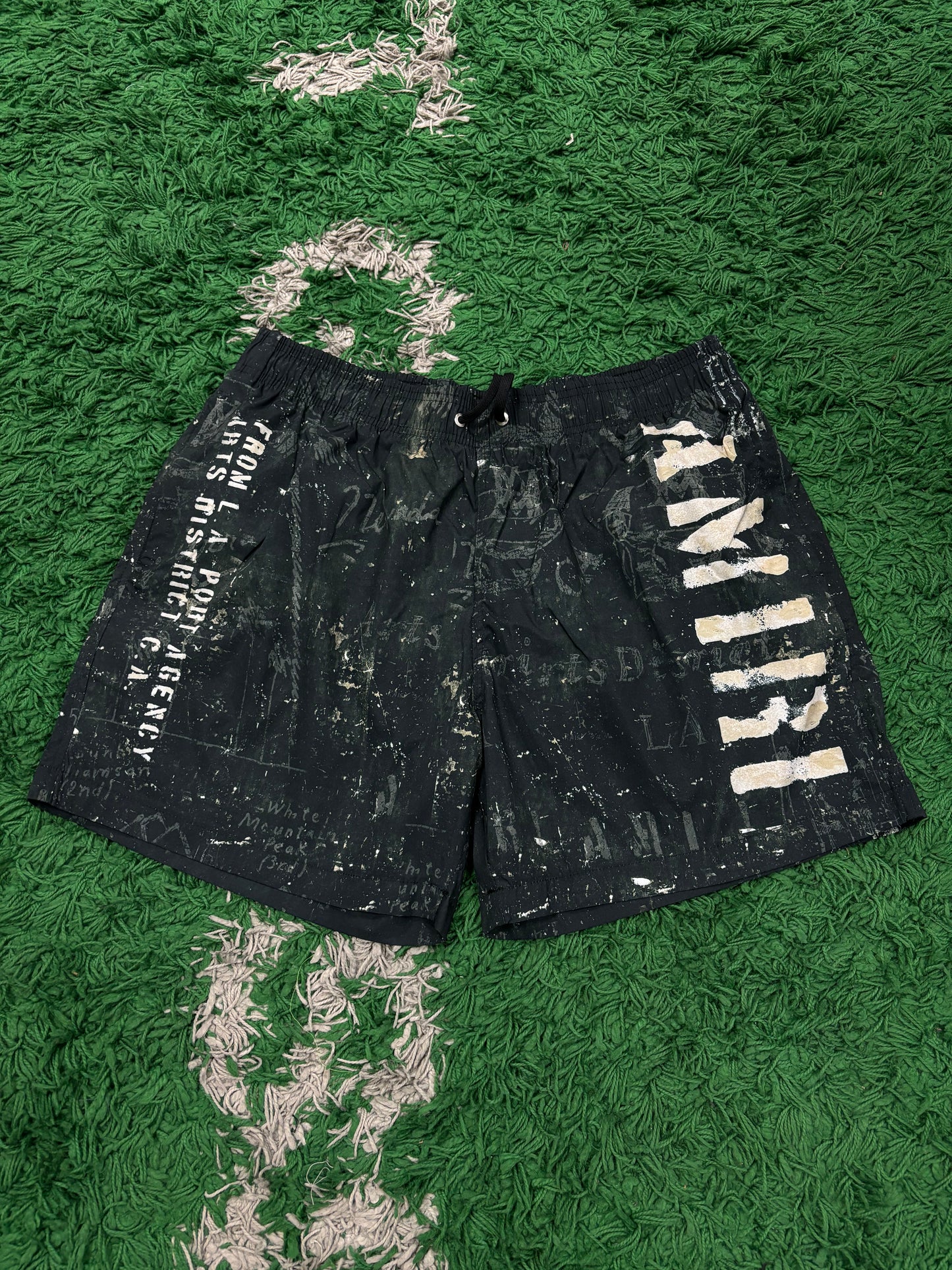 Amiri Swim Trunk Military Stencil XL