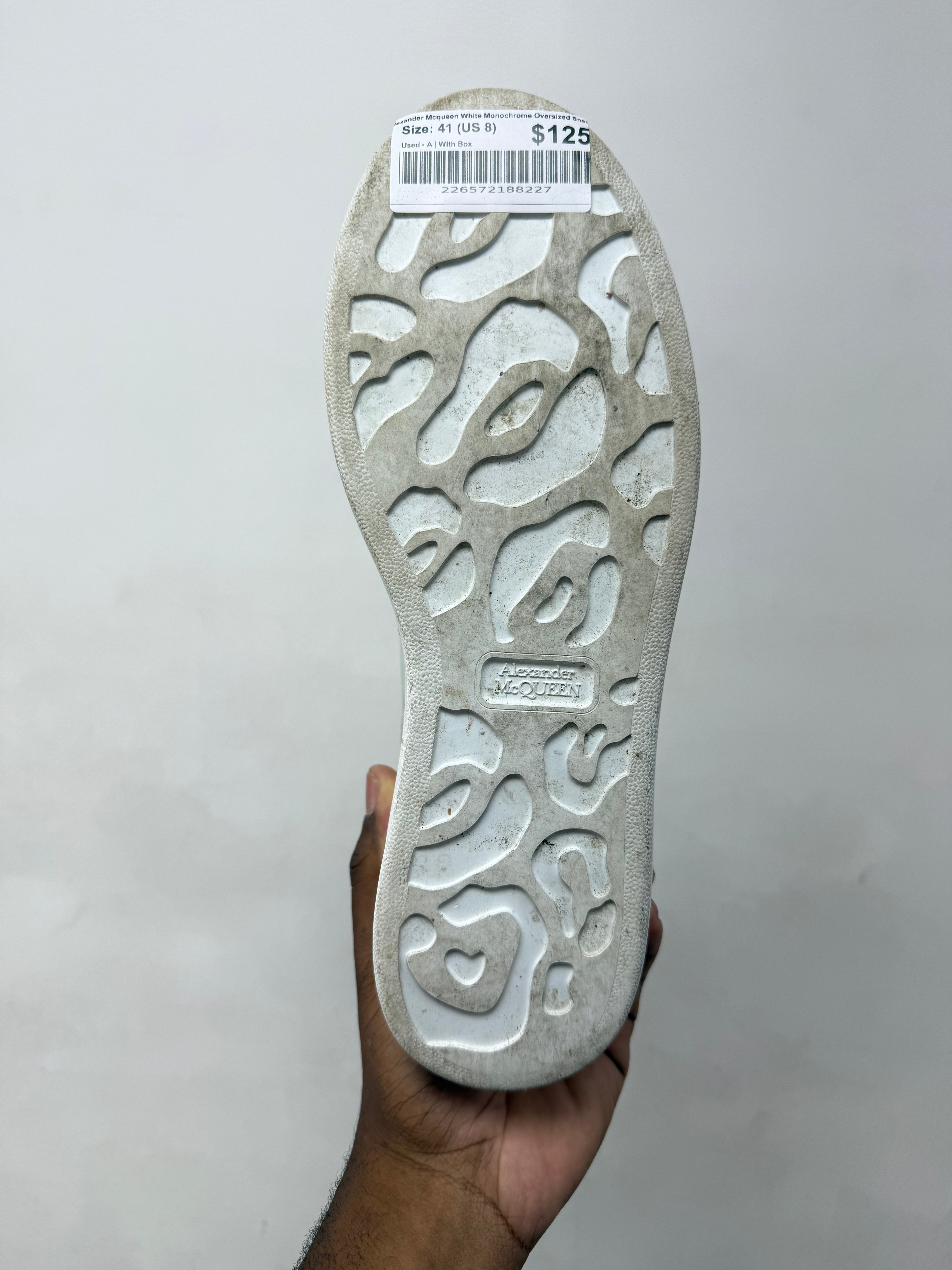 Alexander Mcqueen White Monochrome Oversized Sneakers