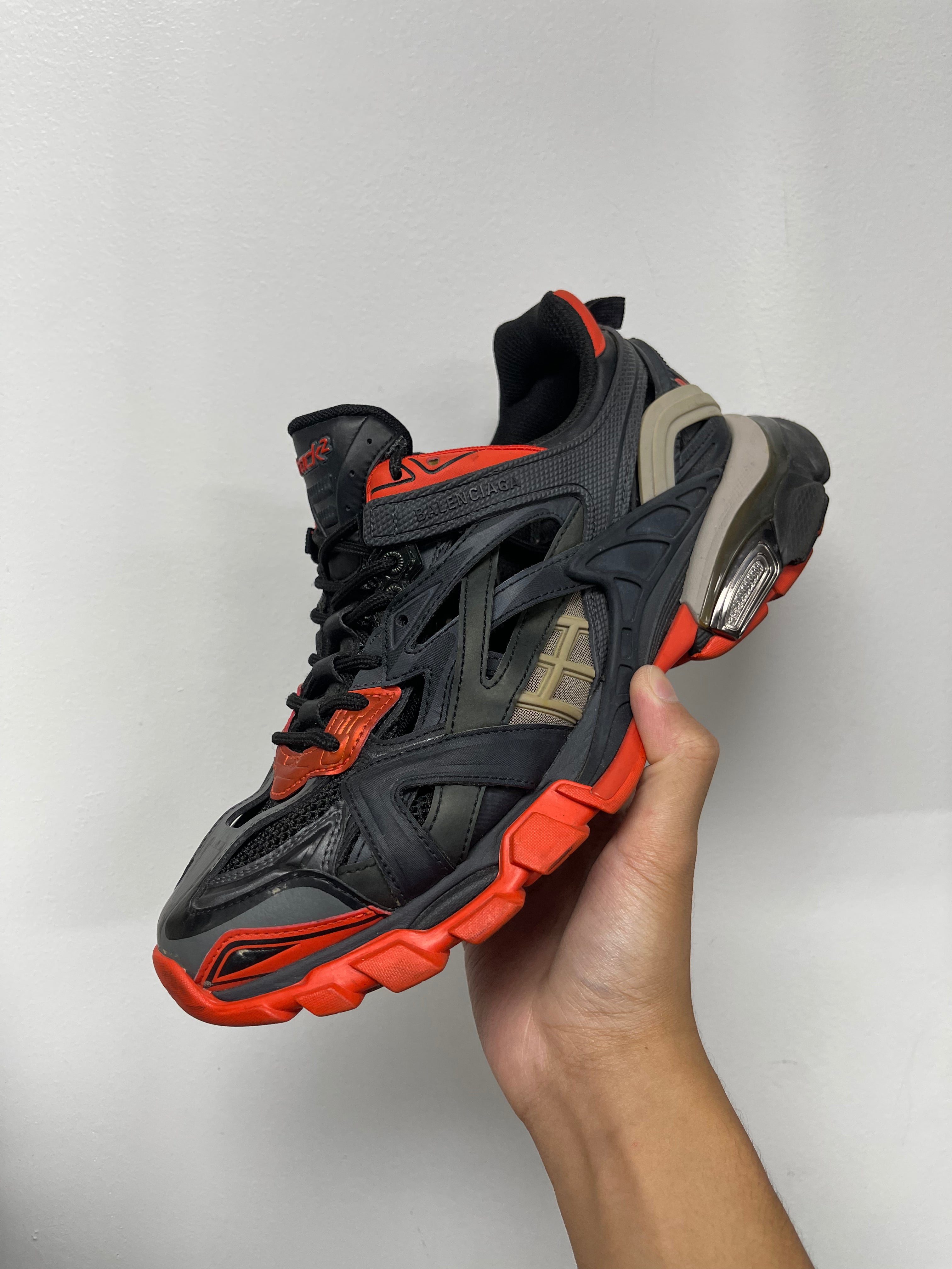 Balenciaga Black Orange Track 2 Sneakers