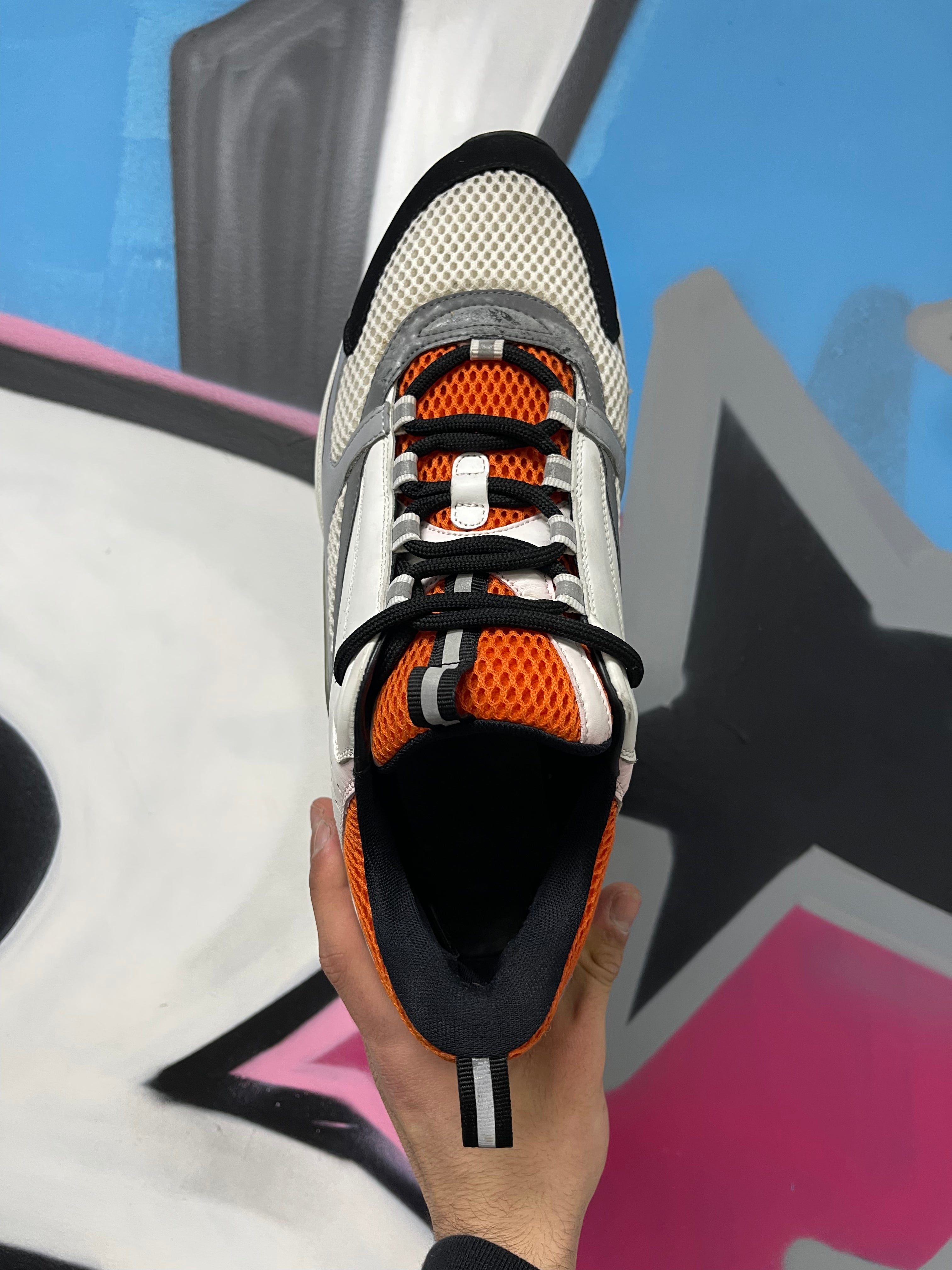 Dior White Orange B22 Sneakers