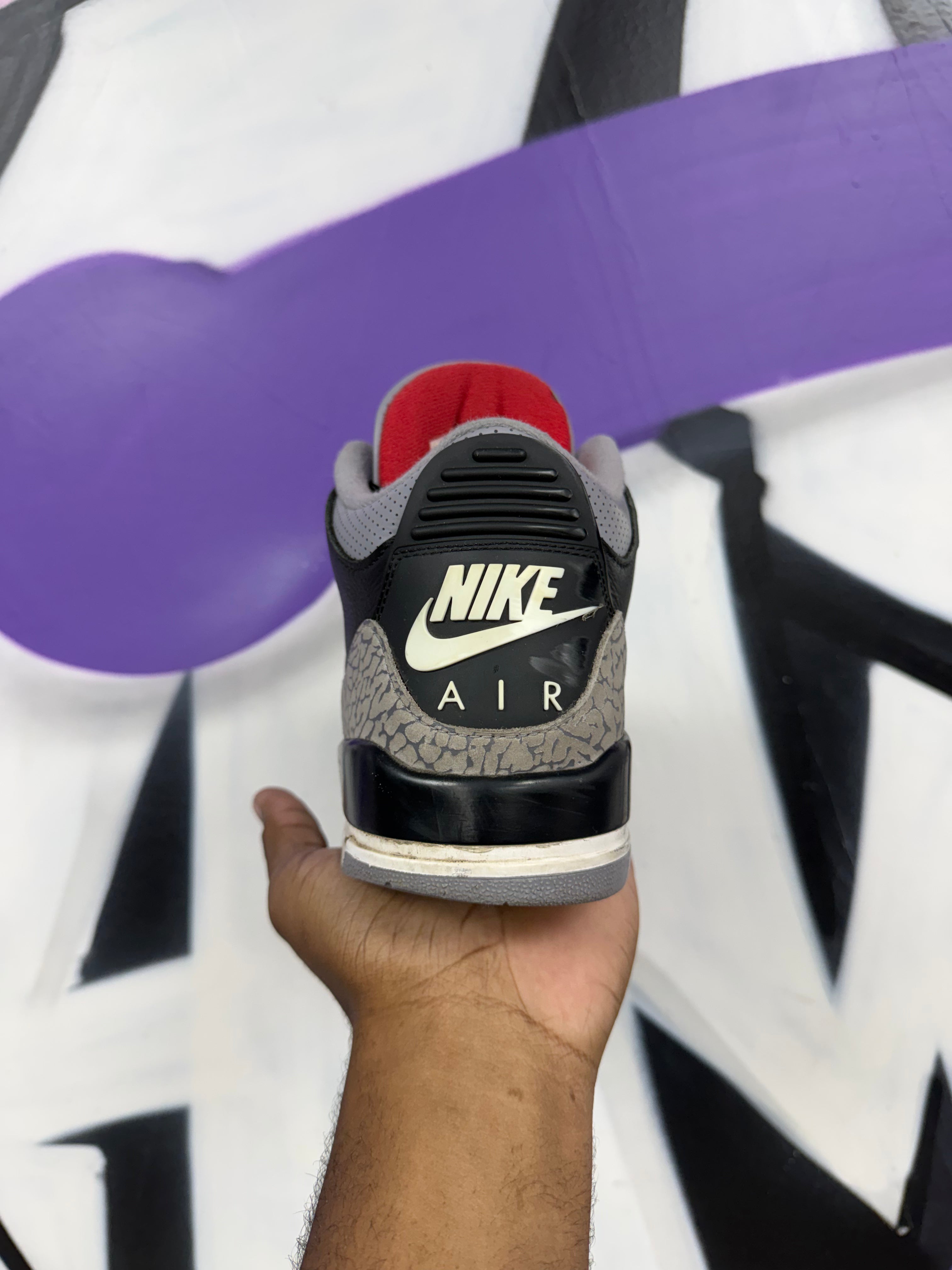 Jordan 3 Black Cement Sneakers