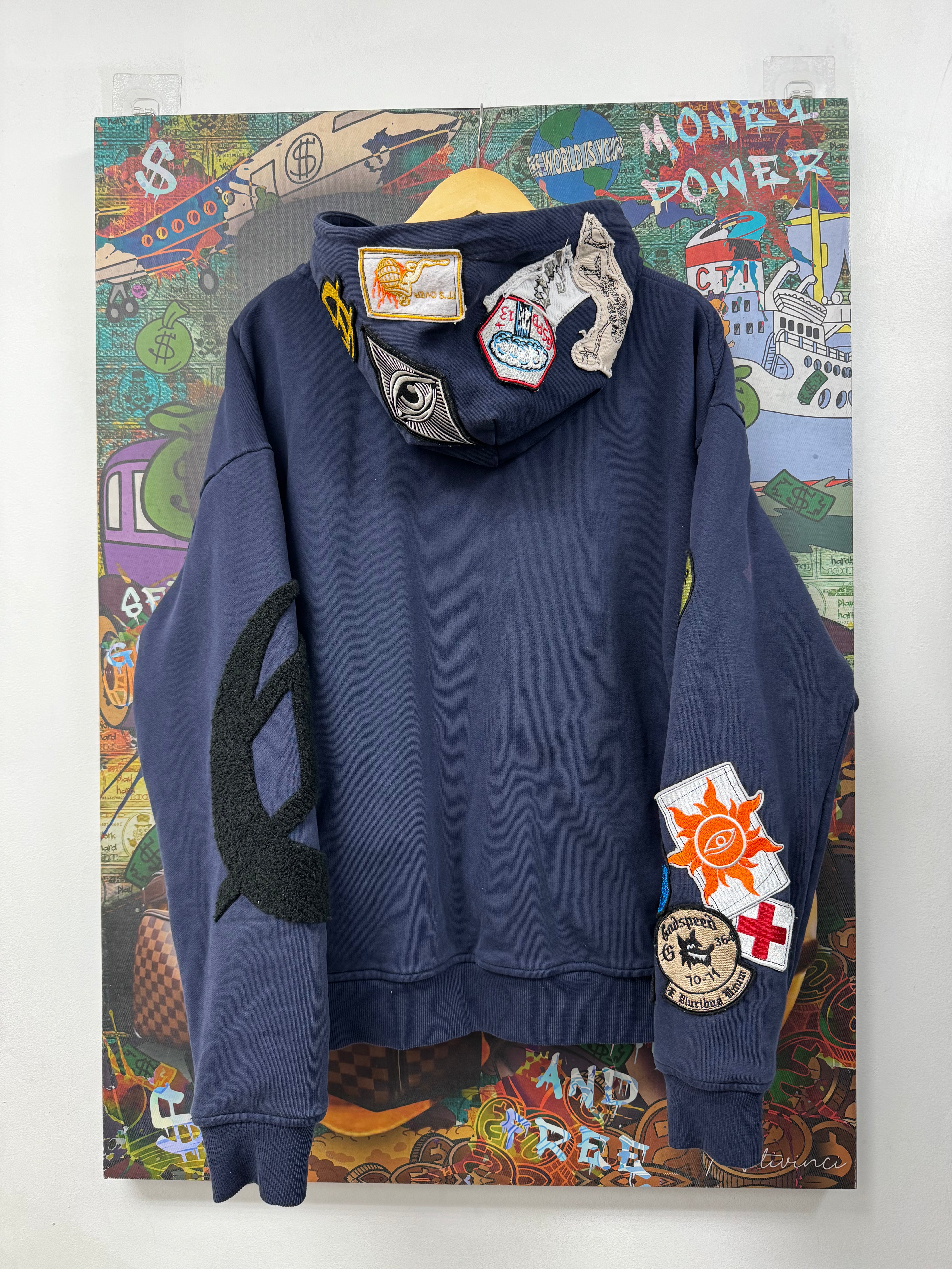 Godspeed Navy Thermal Lined Patchwork Zip Up