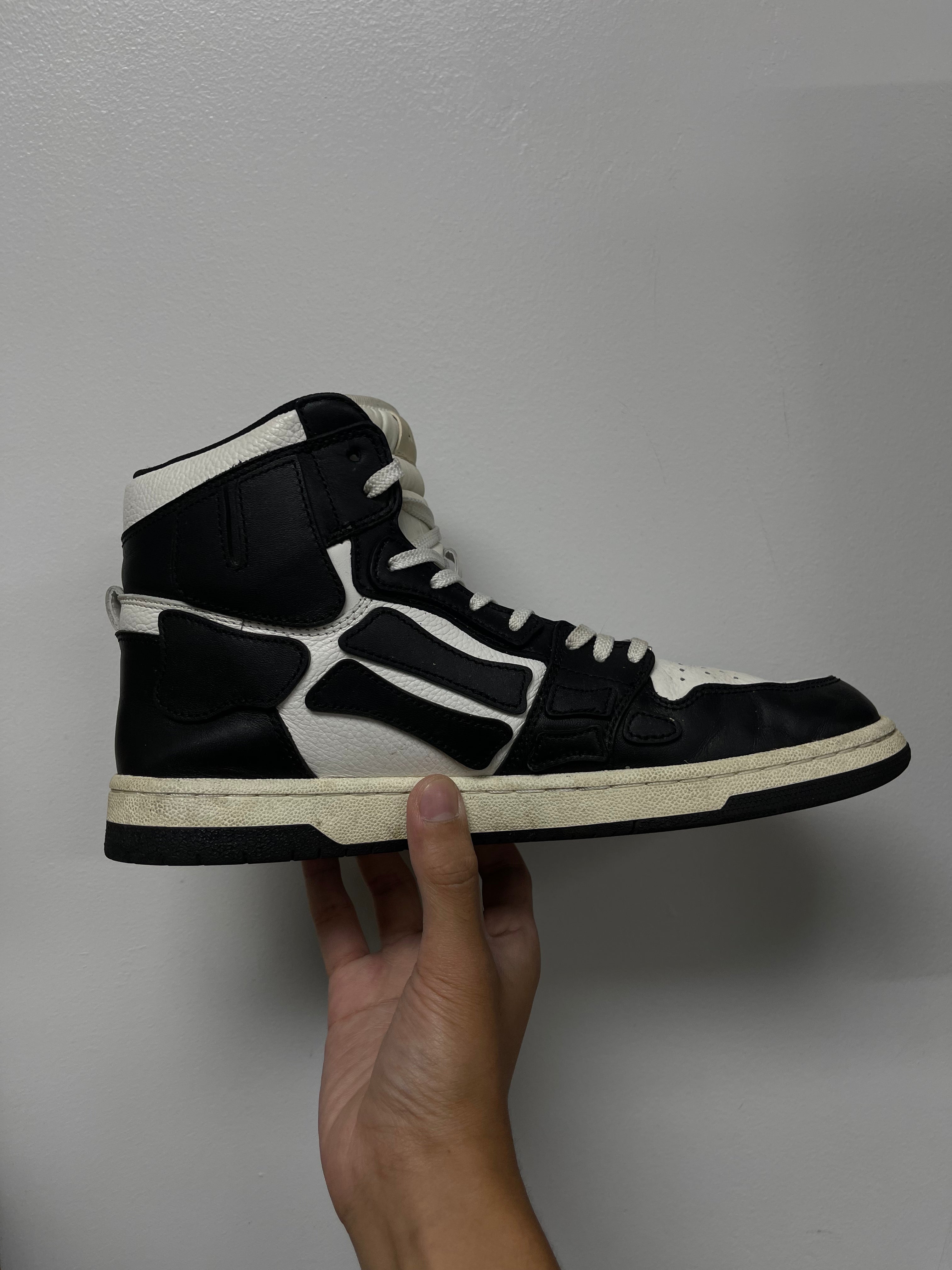 Amiri Black White Skel-Top Sneakers