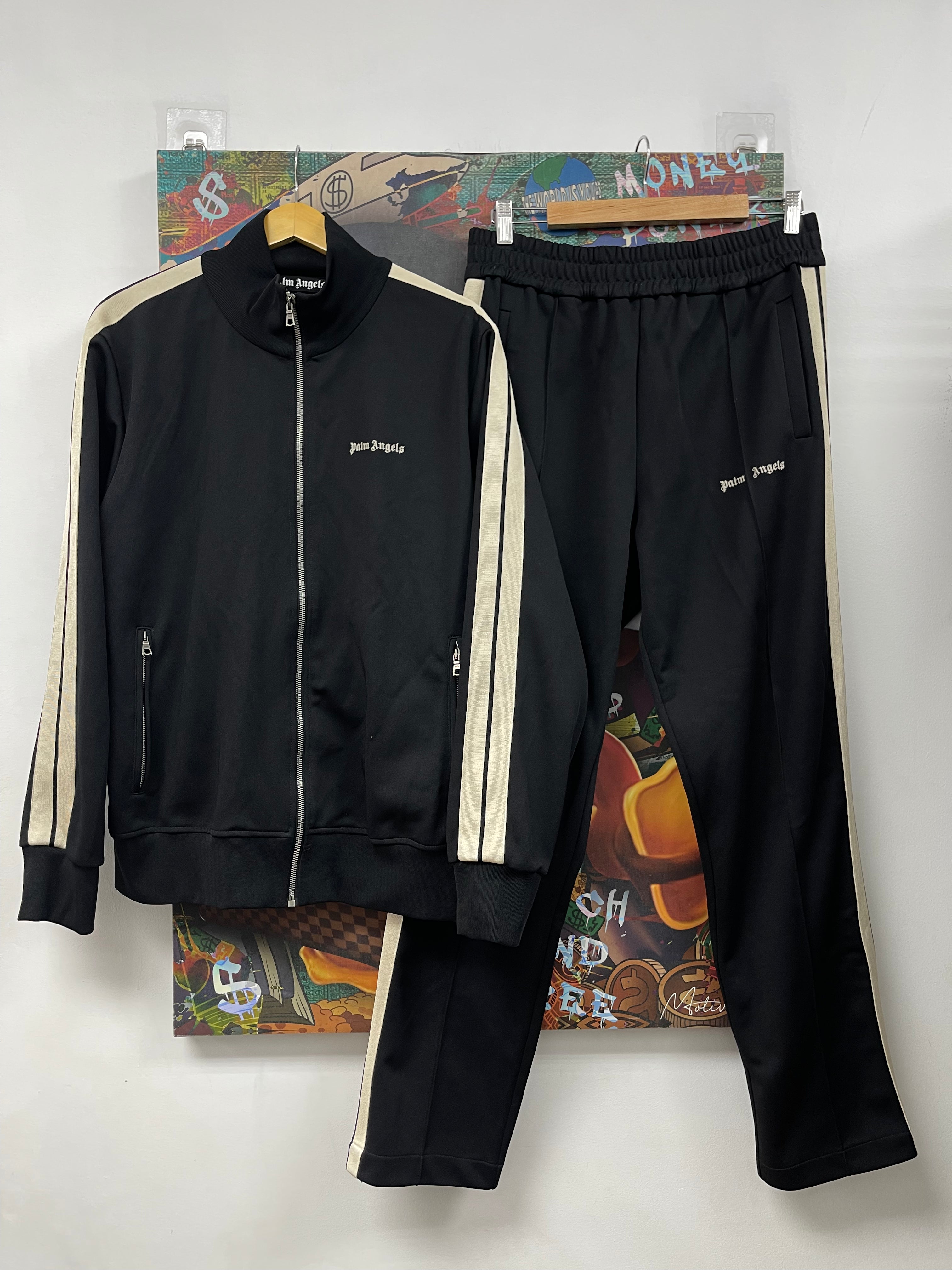 Palm Angels Black Cream Track Suit