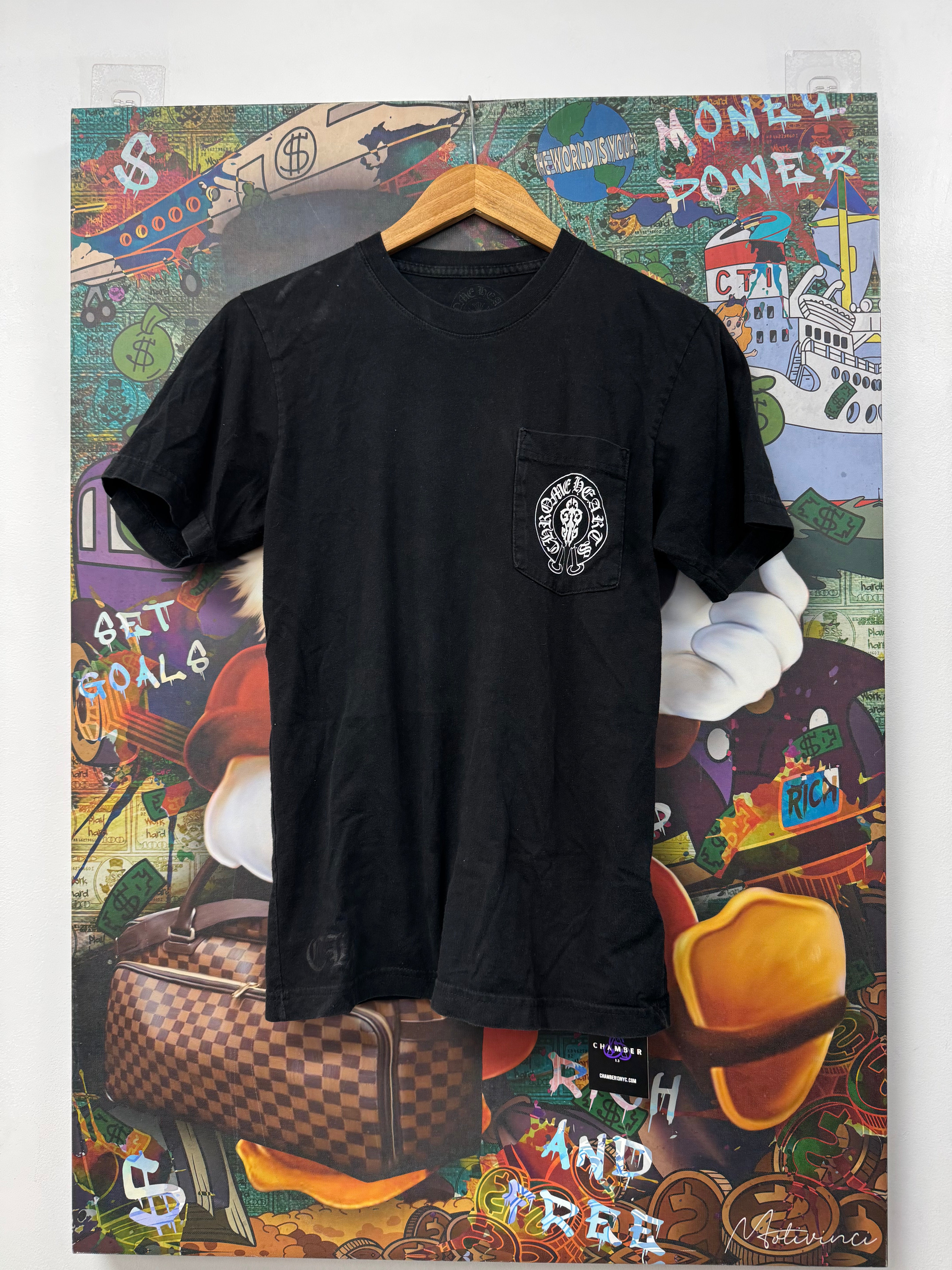 Chrome  Hearts Black USA Flag Tee