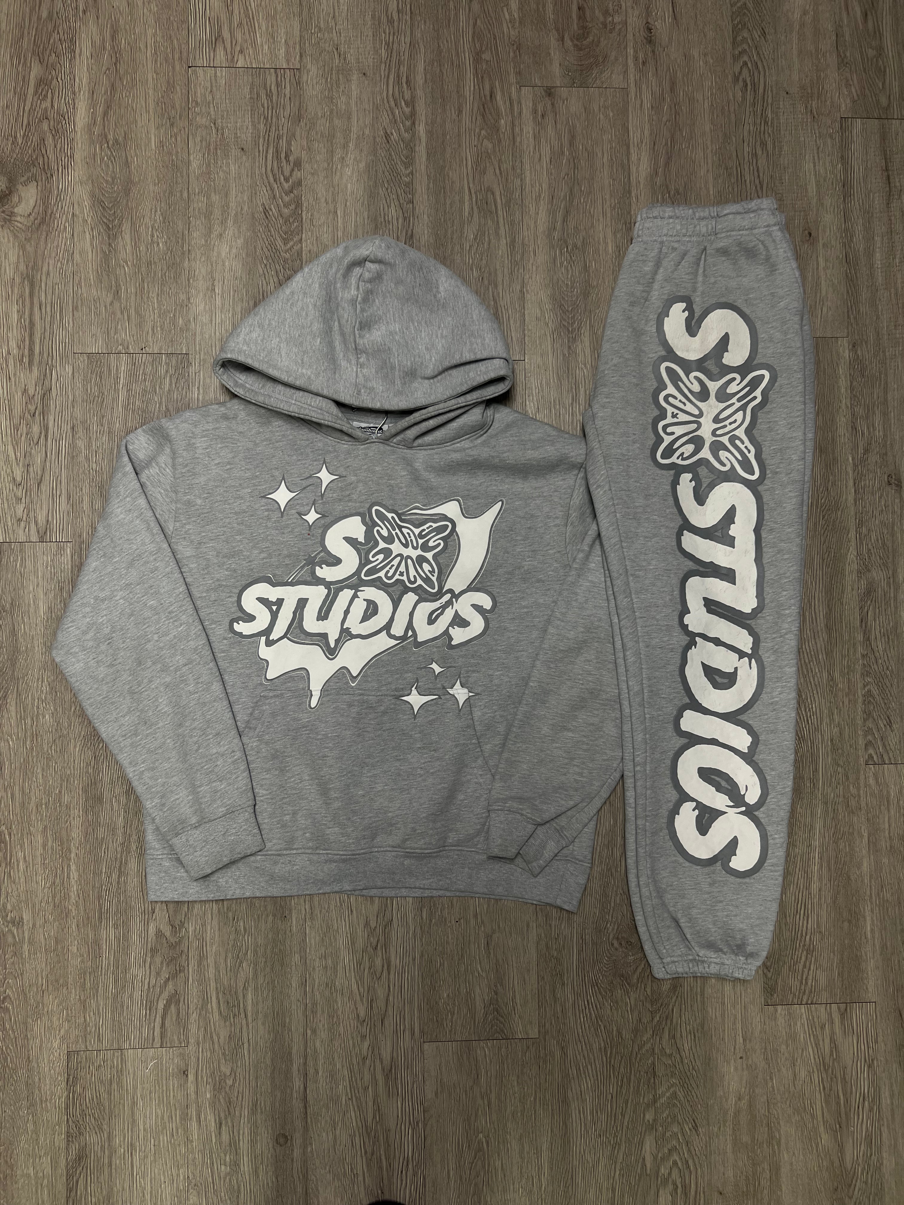 SB Studios Grey White Sweatsuit
