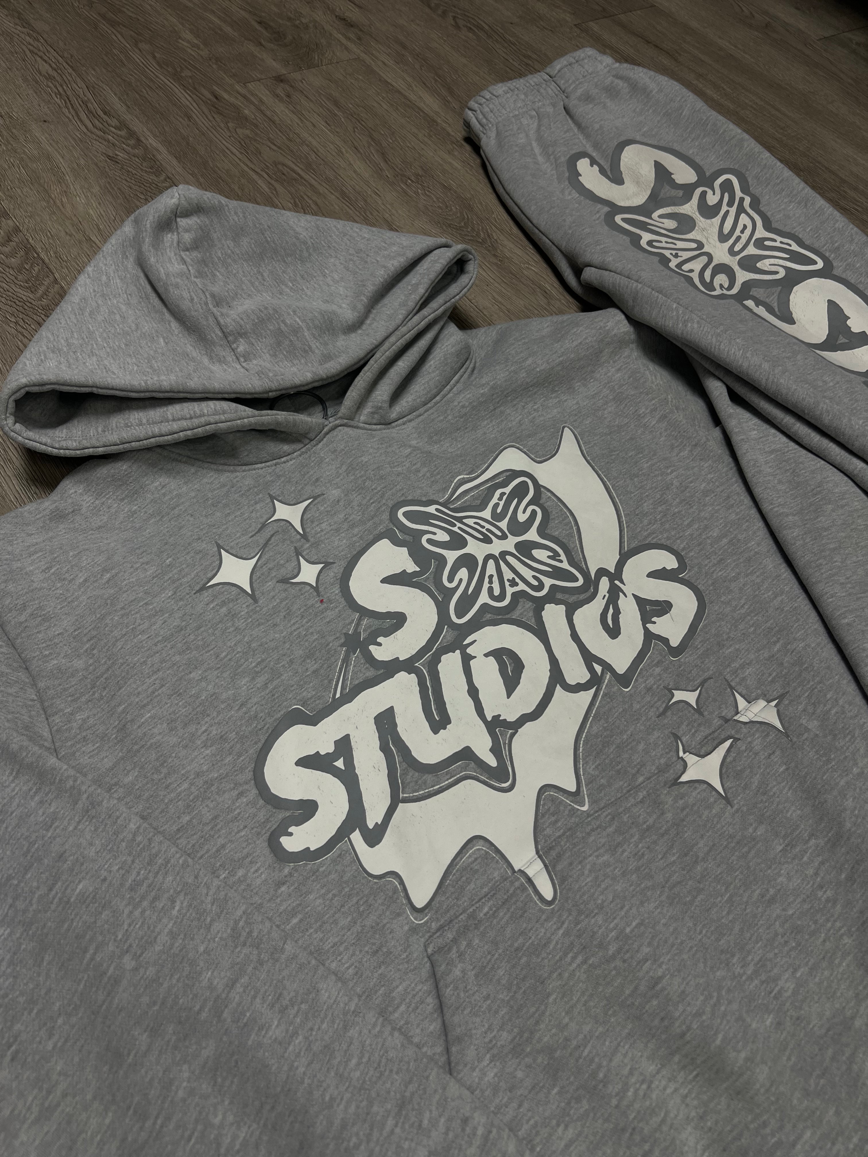 SB Studios Grey White Sweatsuit