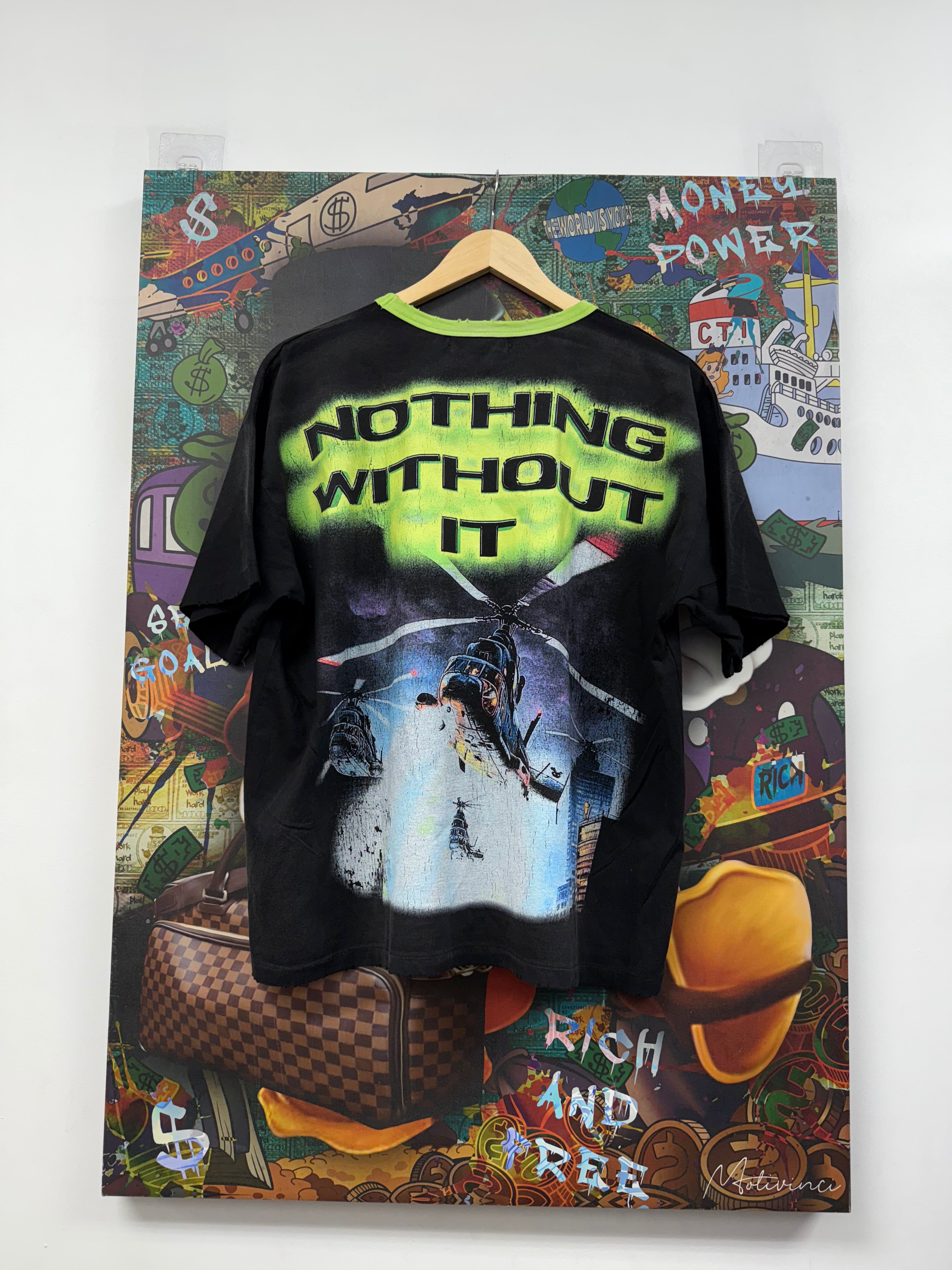 Vertabrae Black Slime Green Tee