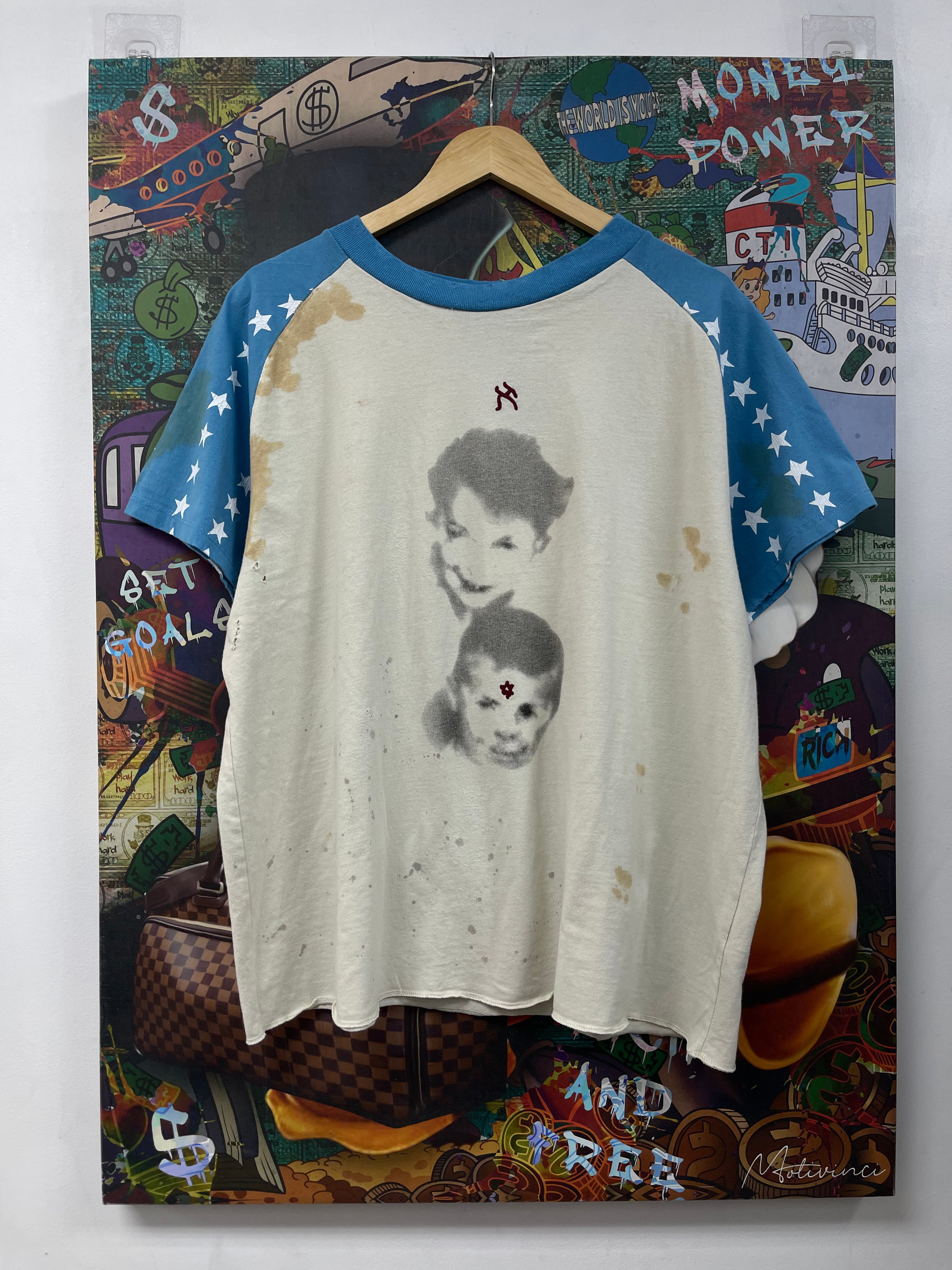 ENFANTS RICHES DÉPRIMÉS Down Syndrome White Blue Tee