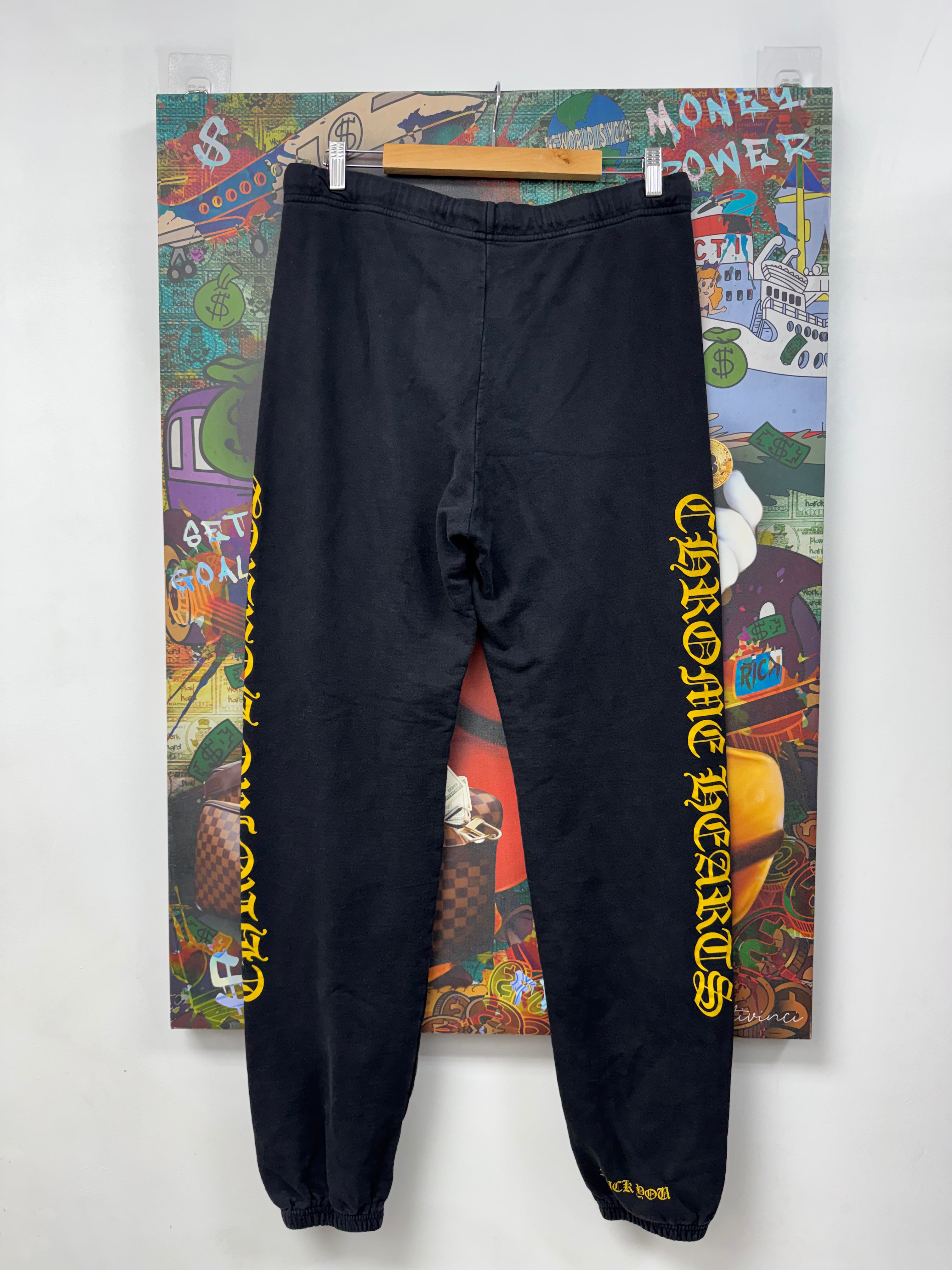 Chrome  Hearts Black Yellow Logo Sweats