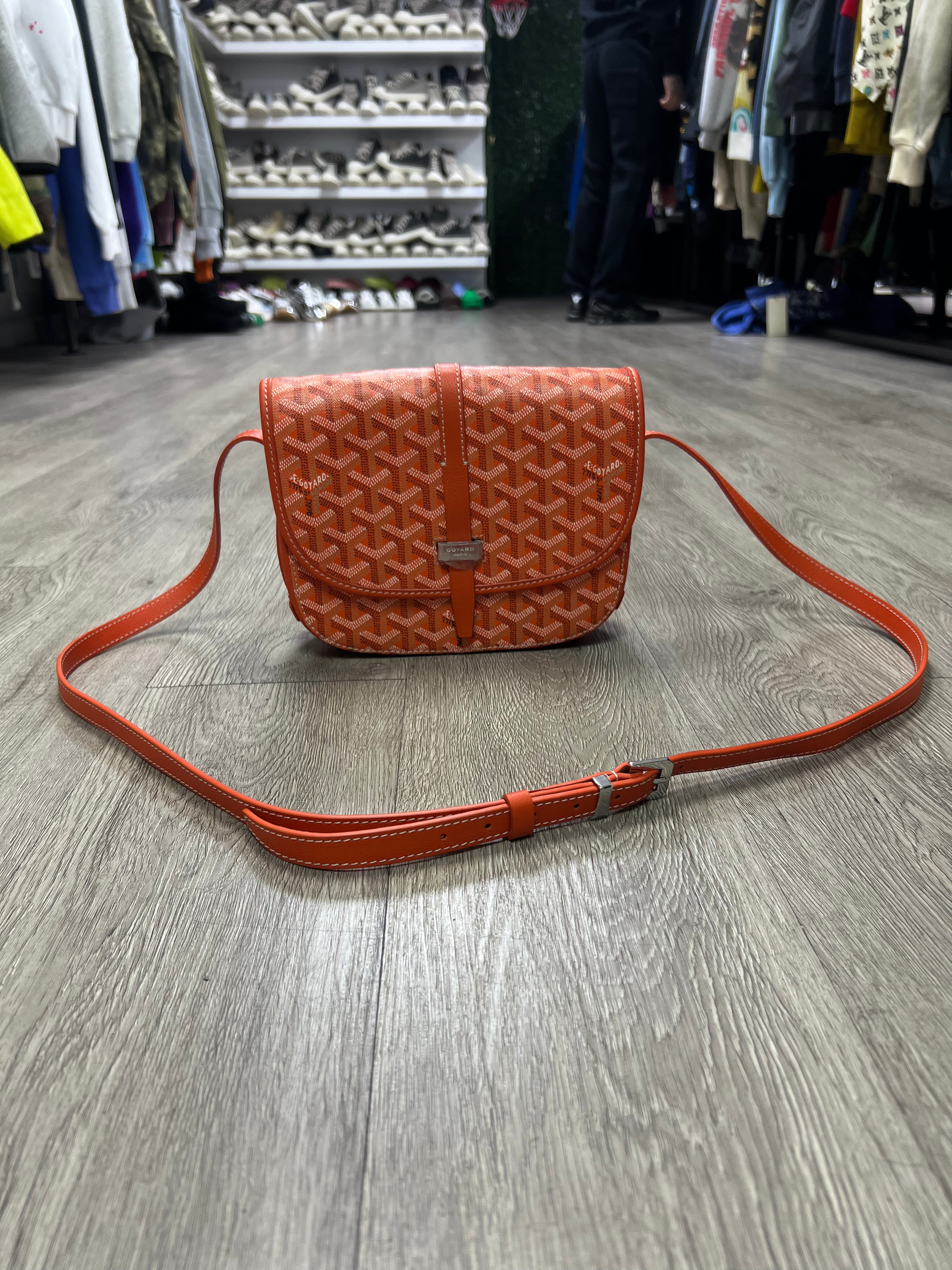 Goyard Orange Belvedere (MM) Bag