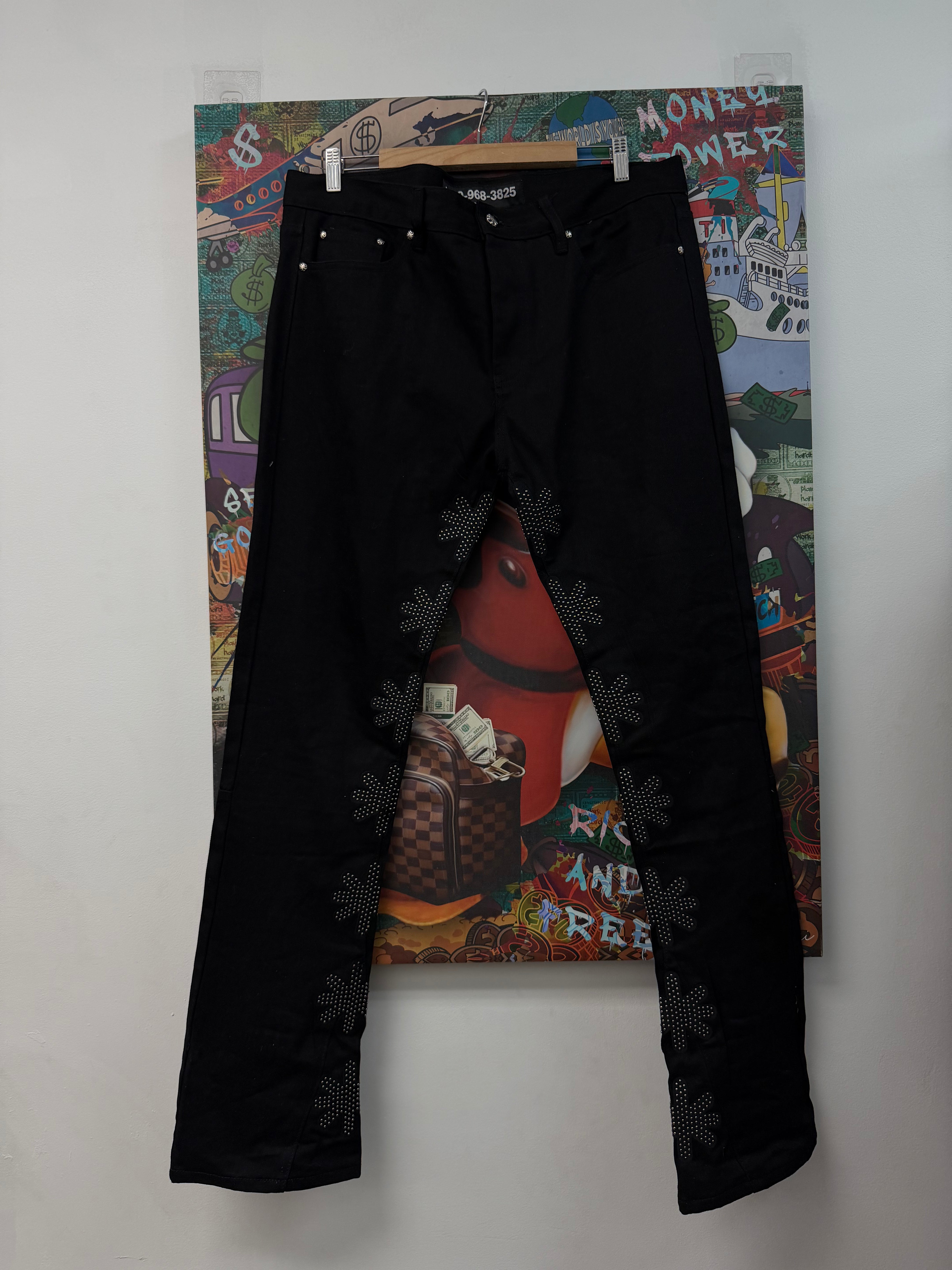 LOSTSHDWS Black Studded Jeans