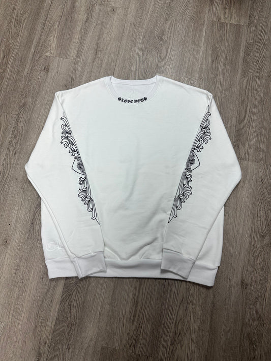 Chrome Hearts Love You Crewneck White New XXL