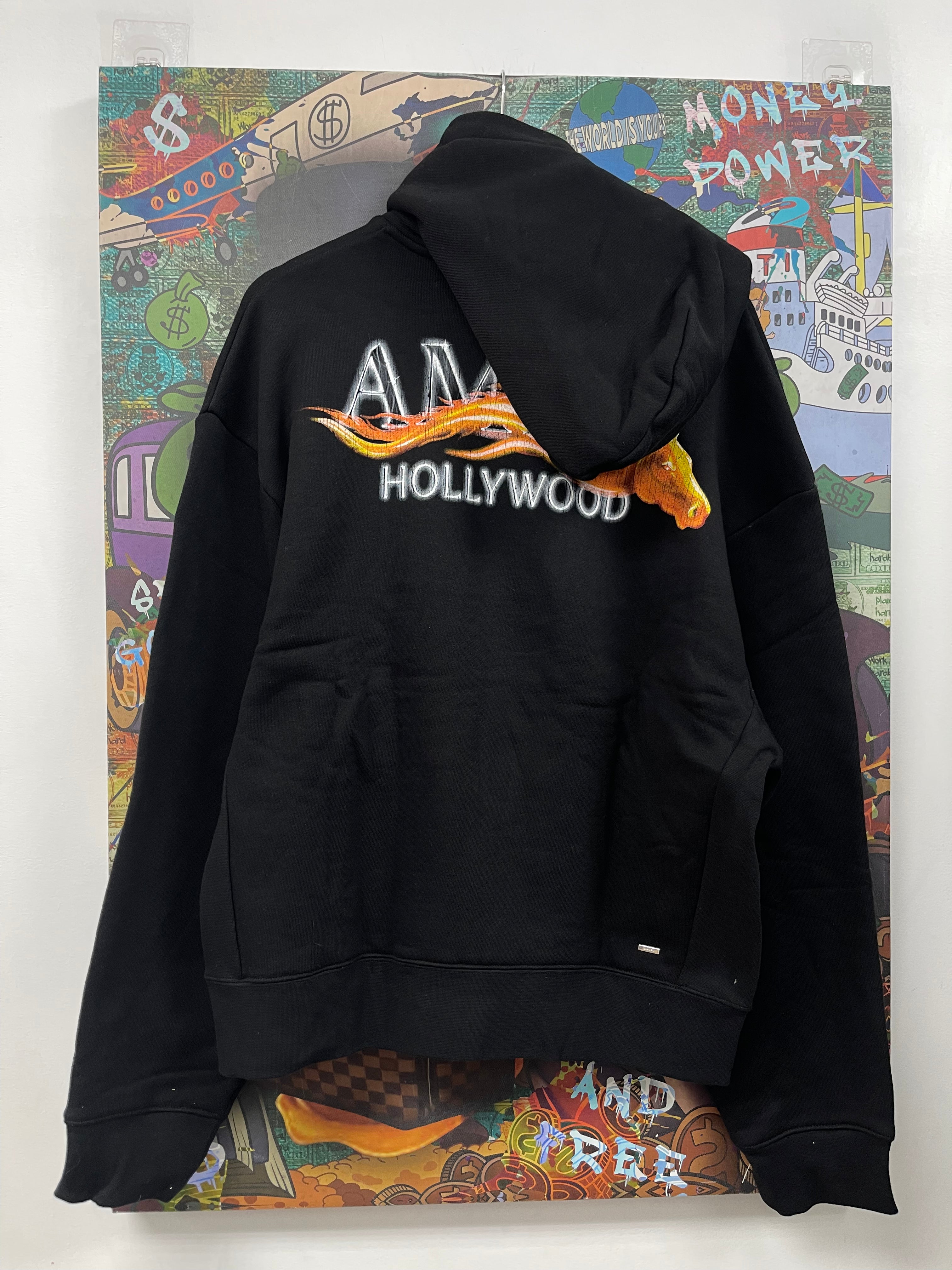 Amiri Hollywood Fire Black Hoodie