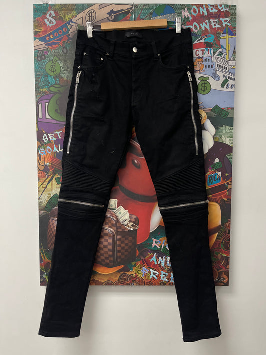 Amiri MX2 Black Black Patch Jeans Used