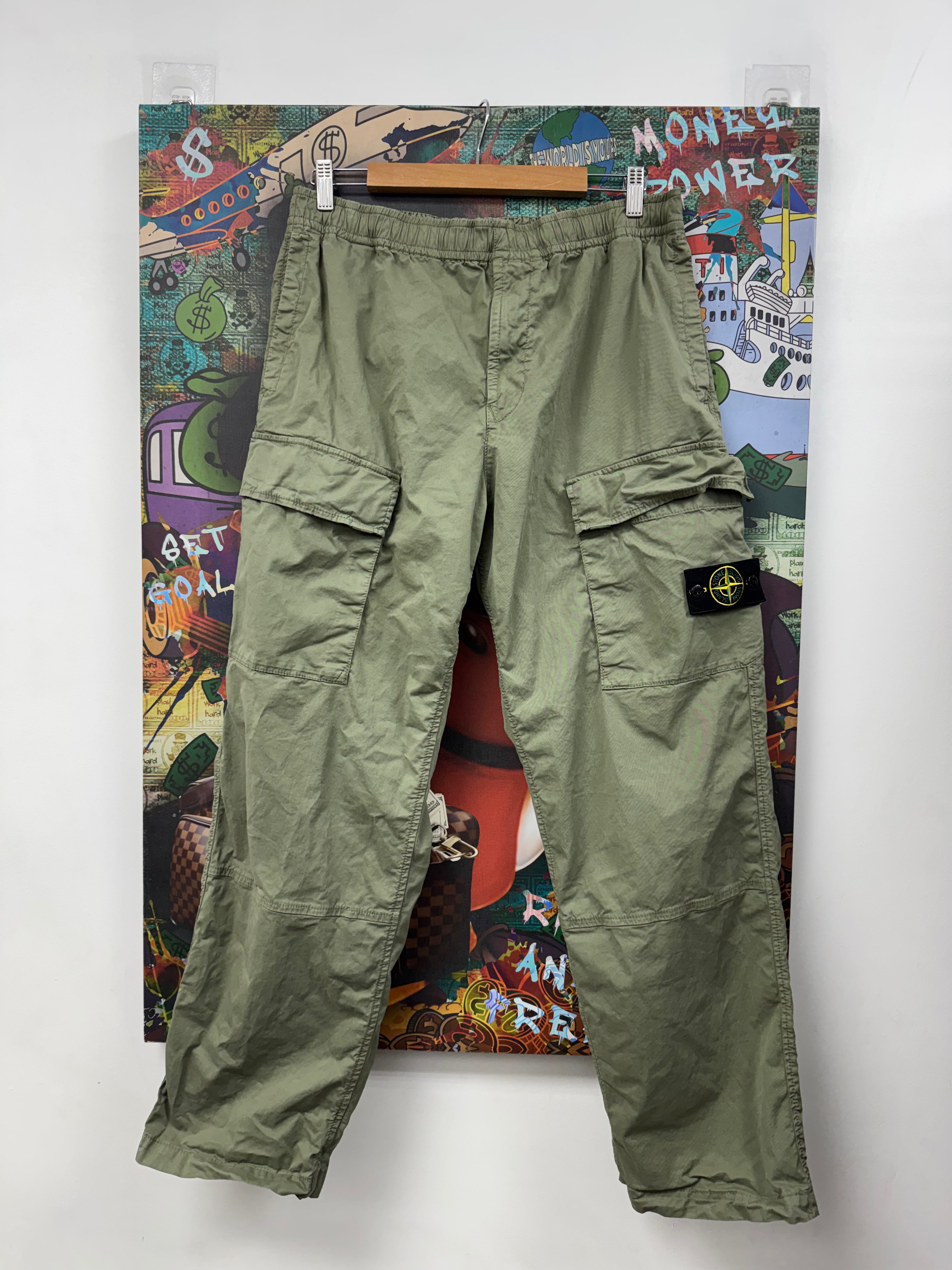 Stone Island Olive Cargo Pants