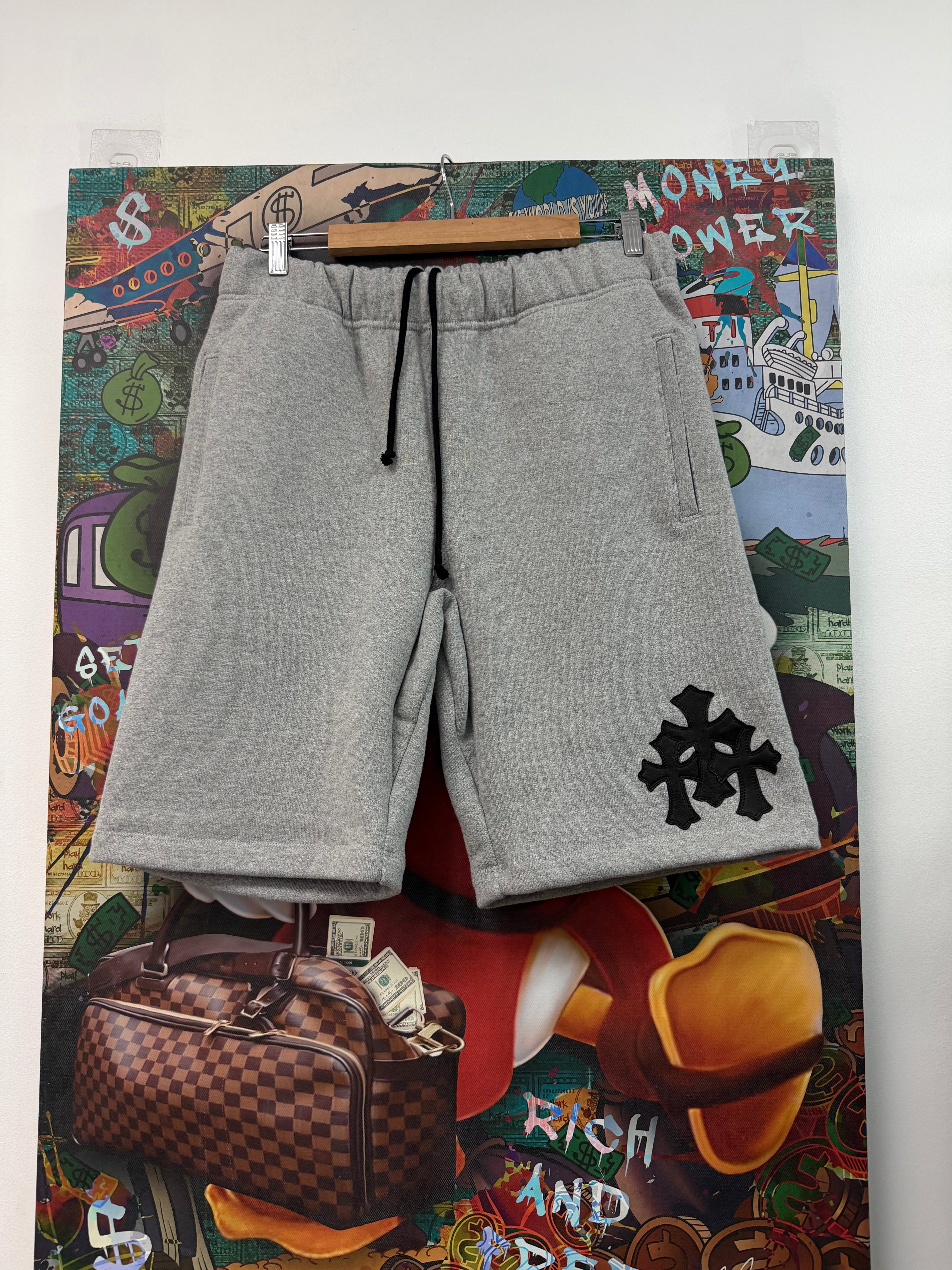 Chrome Hearts Grey Black Paperjam Shorts