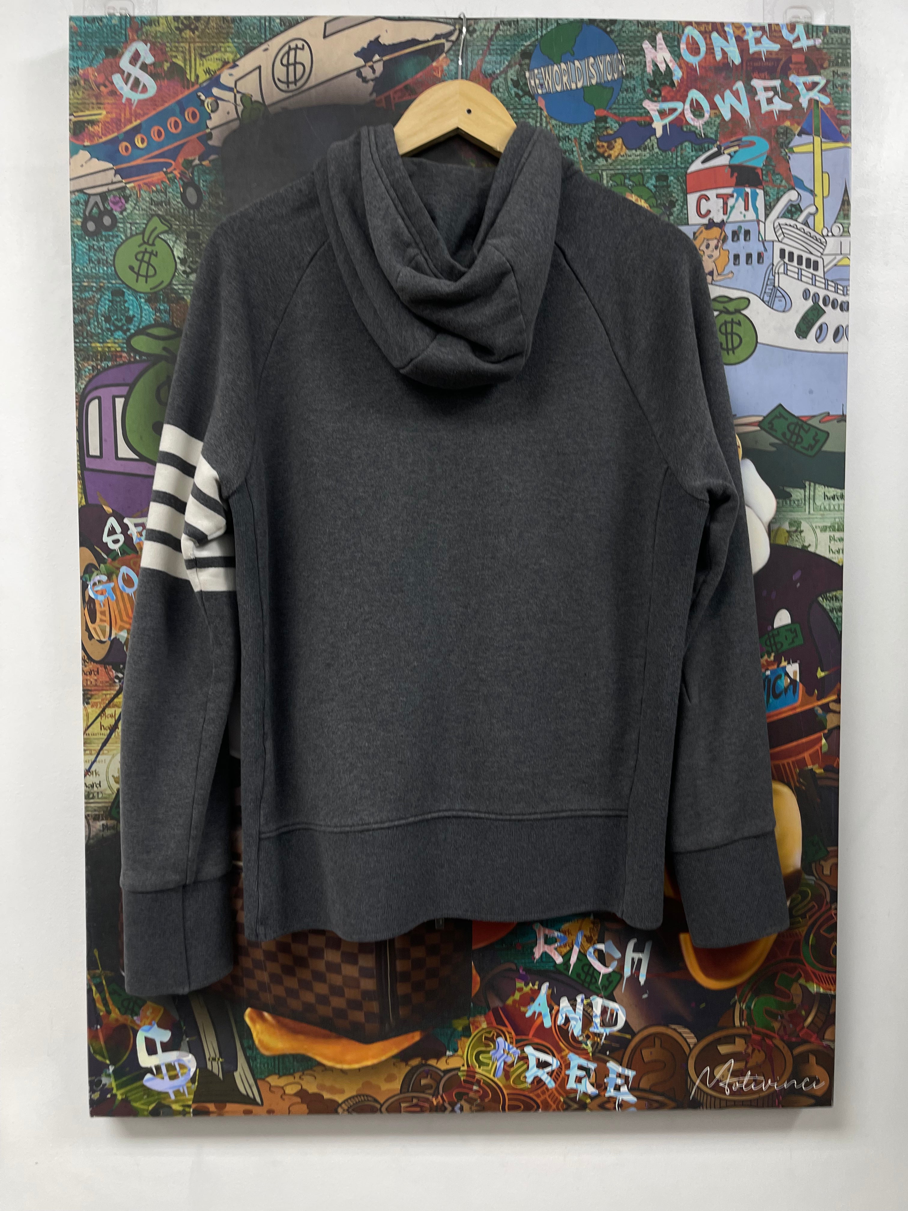 Thom Browne Charcoal Grey White 4 Bar Sweatsuit (Repaired)
