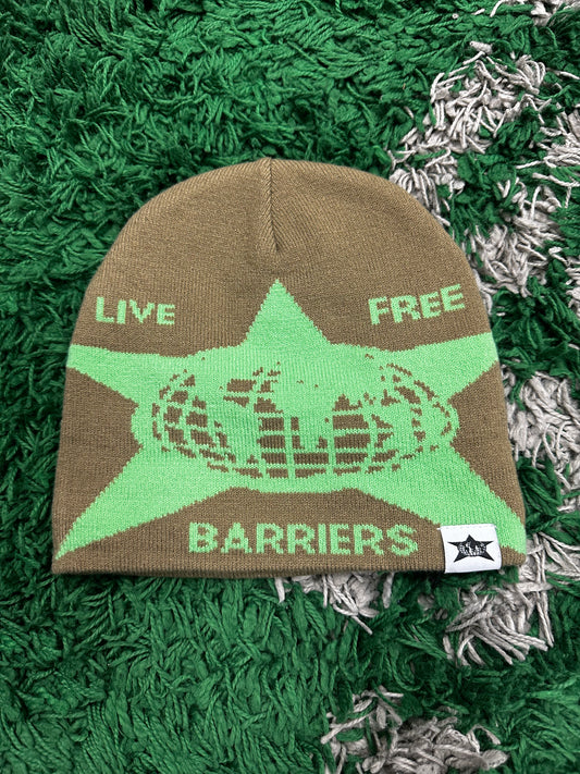 Barriers Beanie Brown OS New