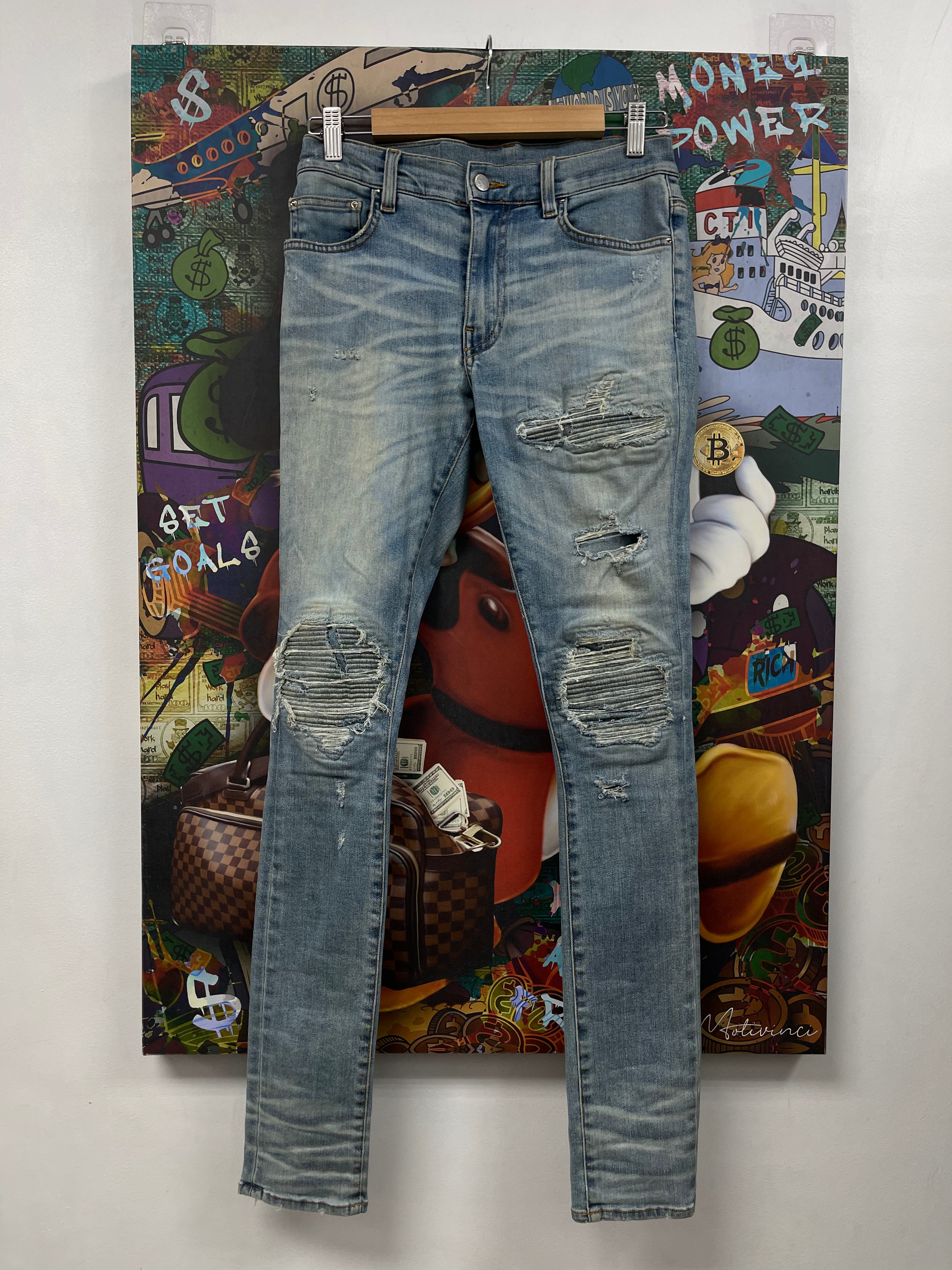 Amiri MX1 Denim OG Broken Patch Jeans
