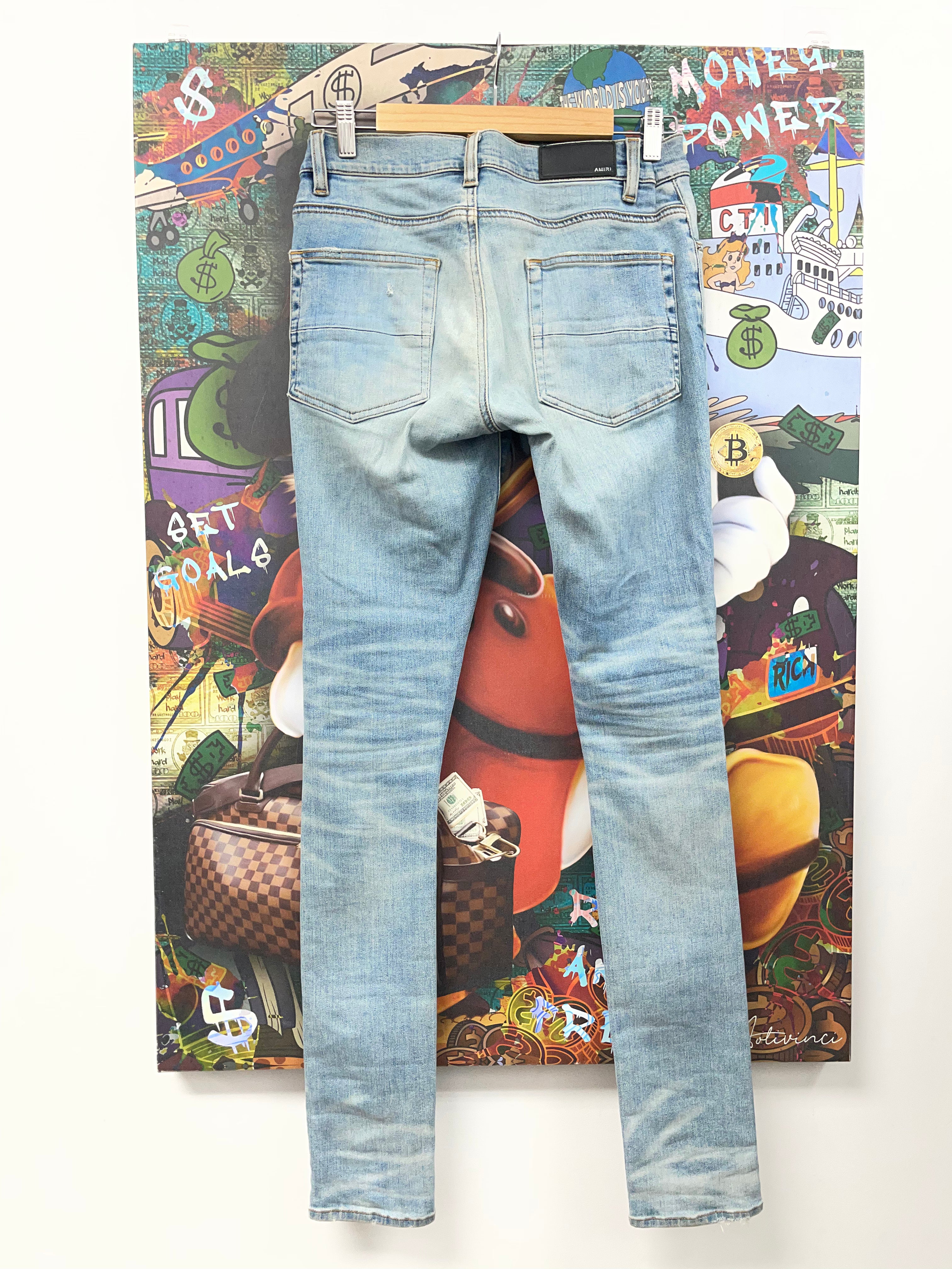 Amiri MX1 Denim OG Broken Patch Jeans
